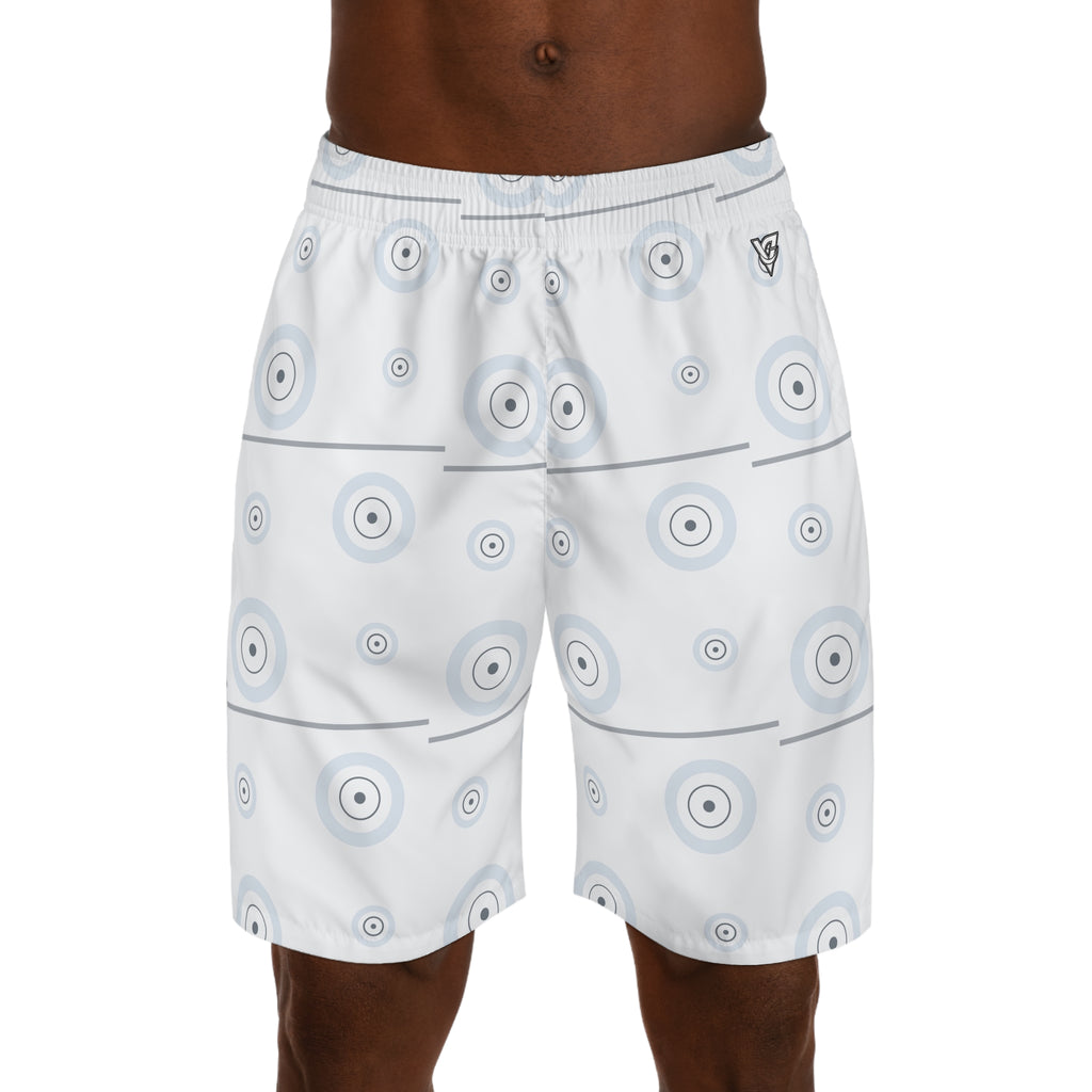 Training & Gym Arctic White Iron Plate Men's Athletic Shorts with Pockets
