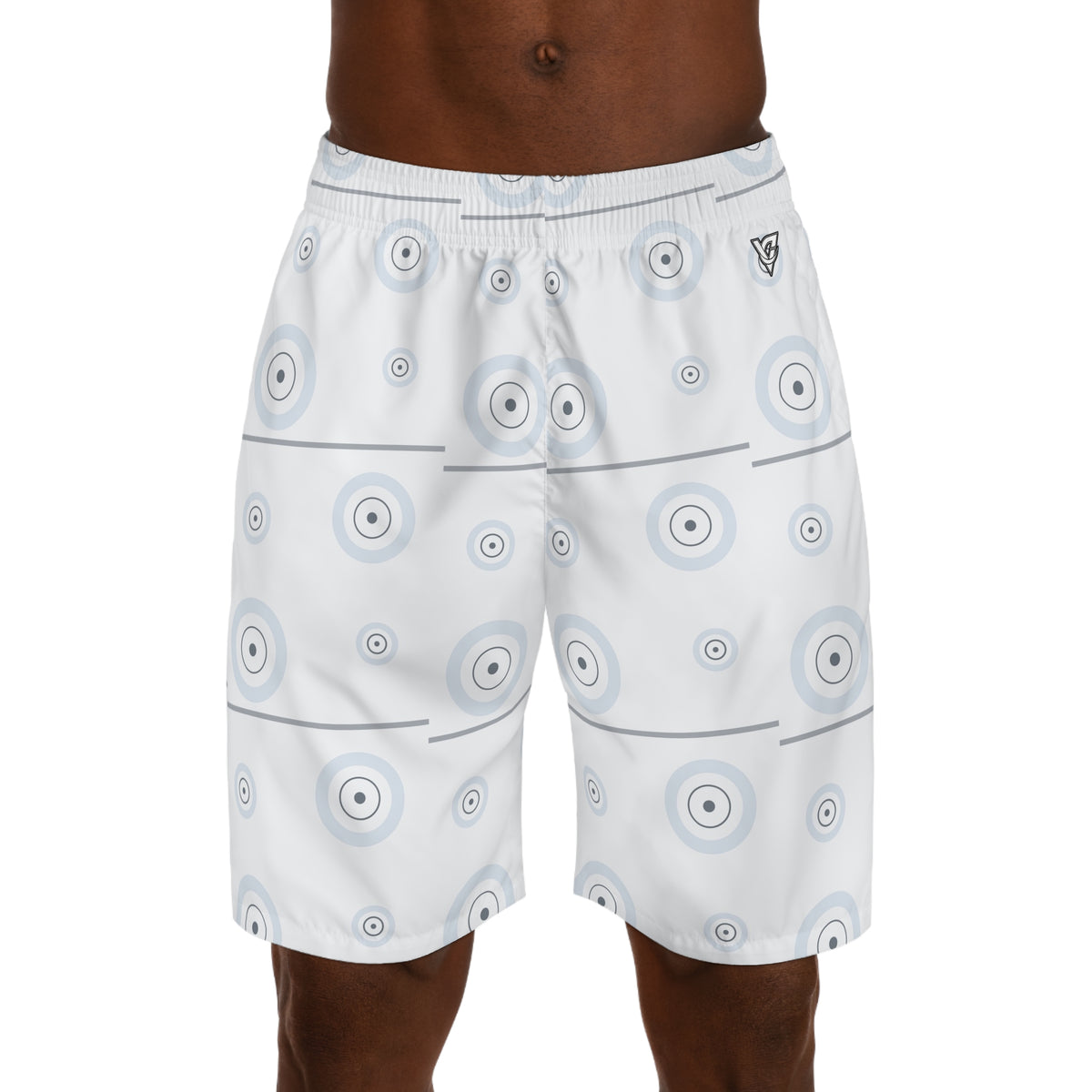 Training & Gym Arctic White Iron Plate Men's Athletic Shorts with Pockets