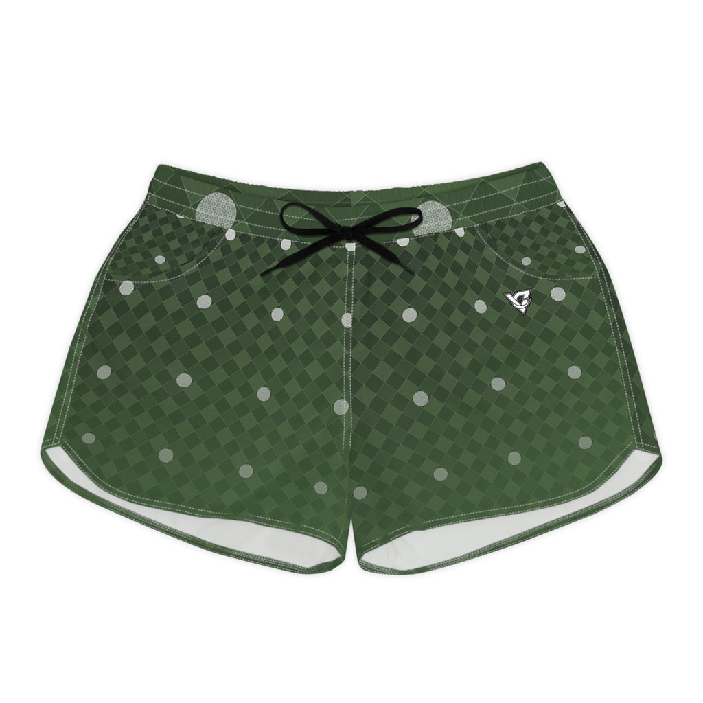 Golf Forest Camo Dimple Links Women's Athletic Shorts with Pockets