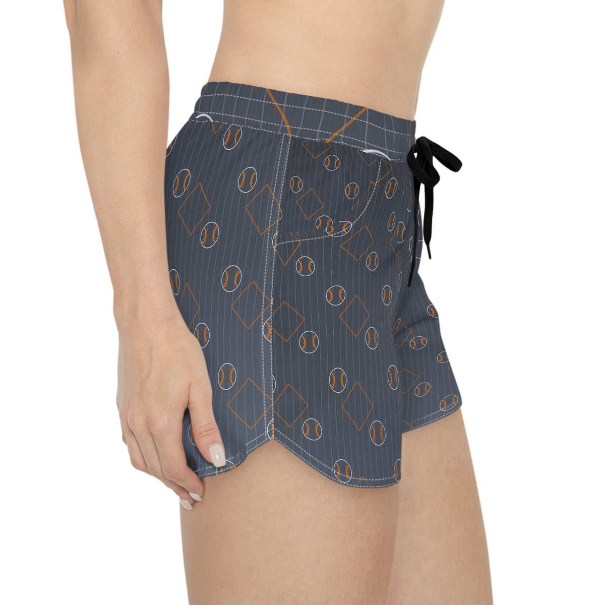 Baseball & Softball Slate Storm Diamond Stitch Women's Athletic Shorts with Pockets