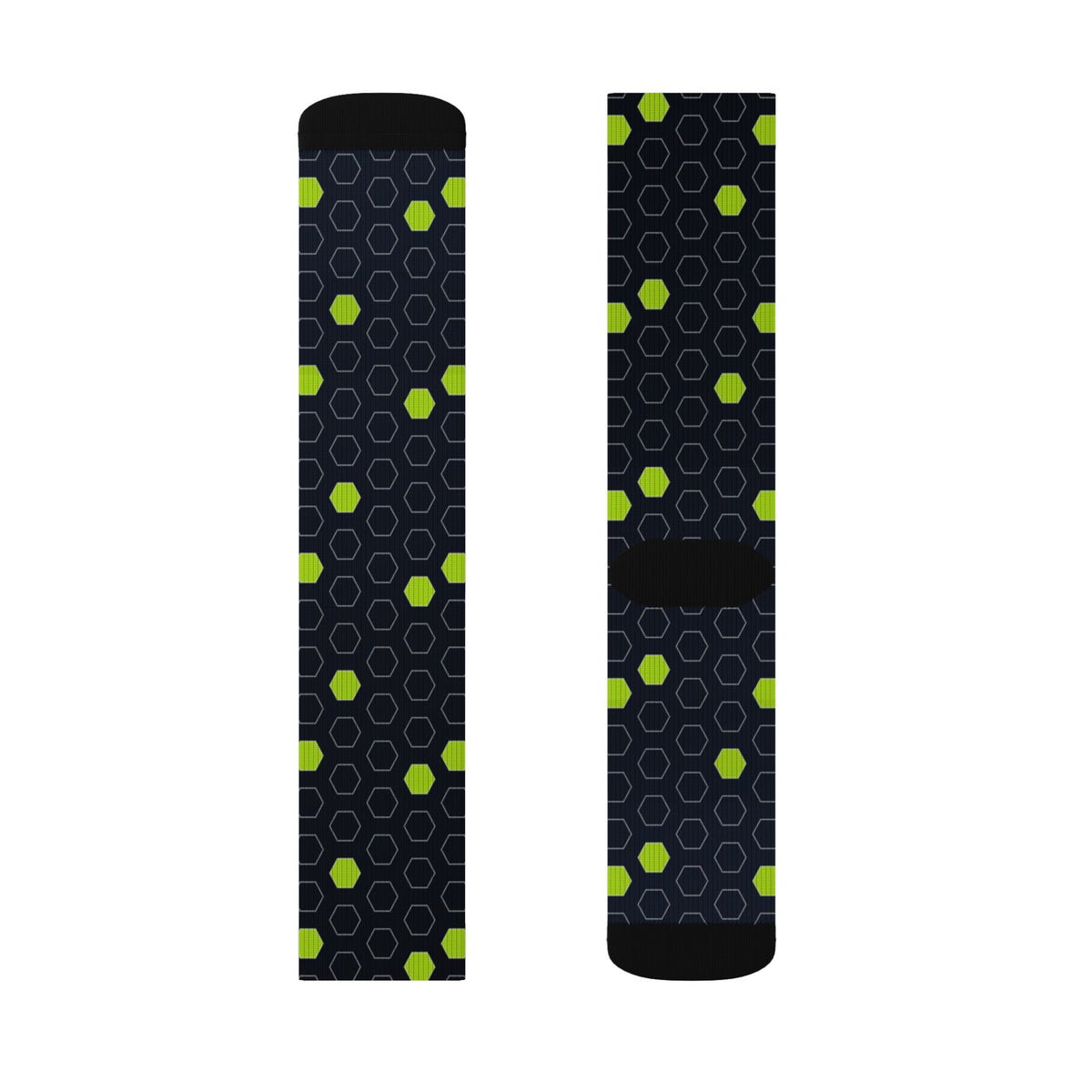 Soccer Volt Night Hex Pitch Athletic Crew Socks