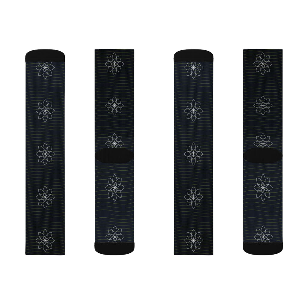 Yoga Volt Night Flow Lotus Athletic Crew Socks