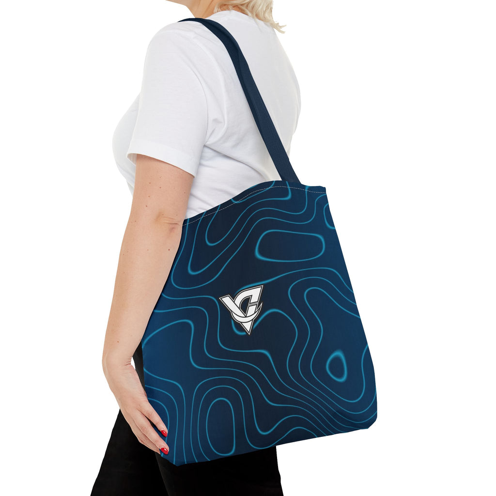 Ocean Topo Tote Bag — All-Over Print Gym & Everyday Tote