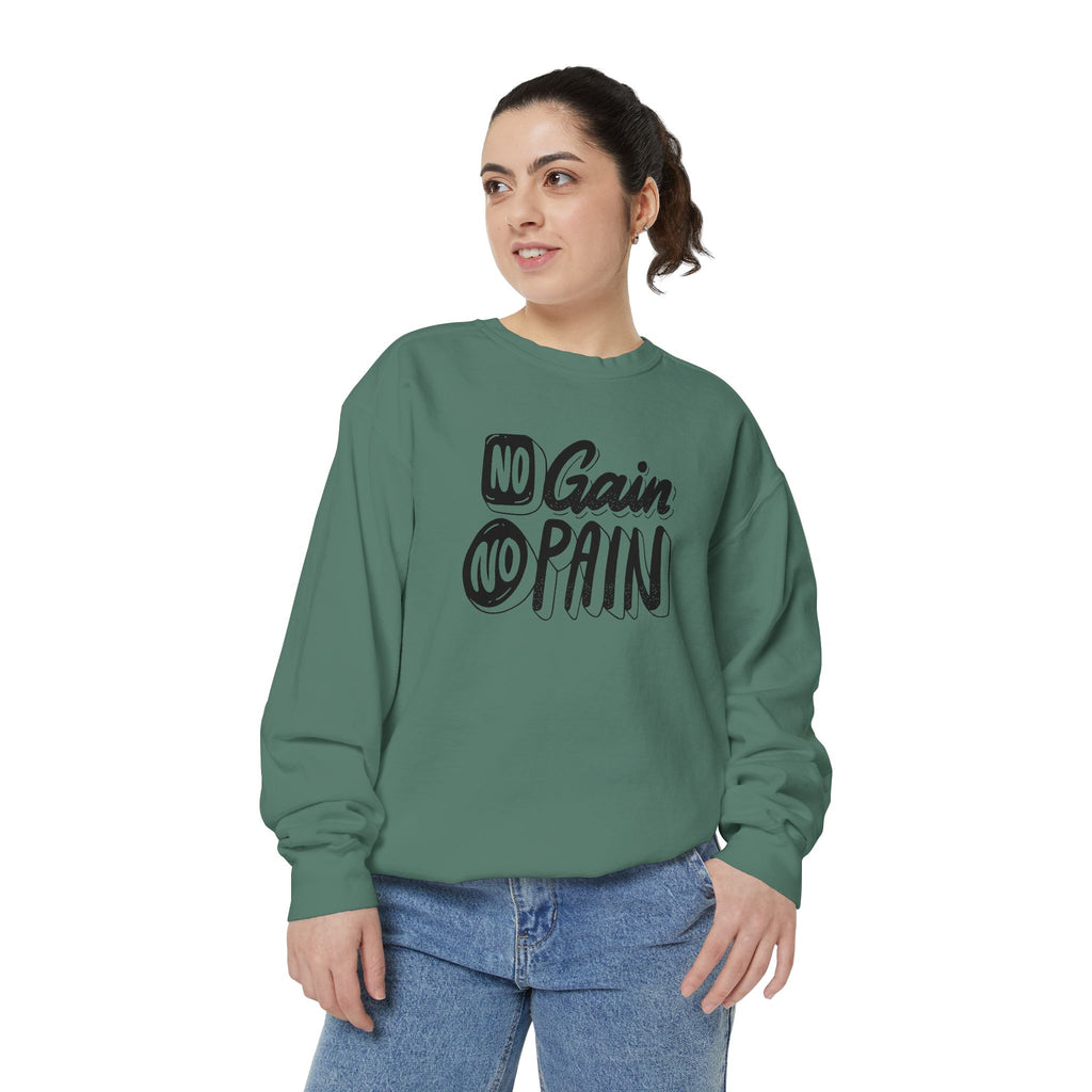 No Gain No Pain Sweatshirt | Motivational Fitness Crewneck