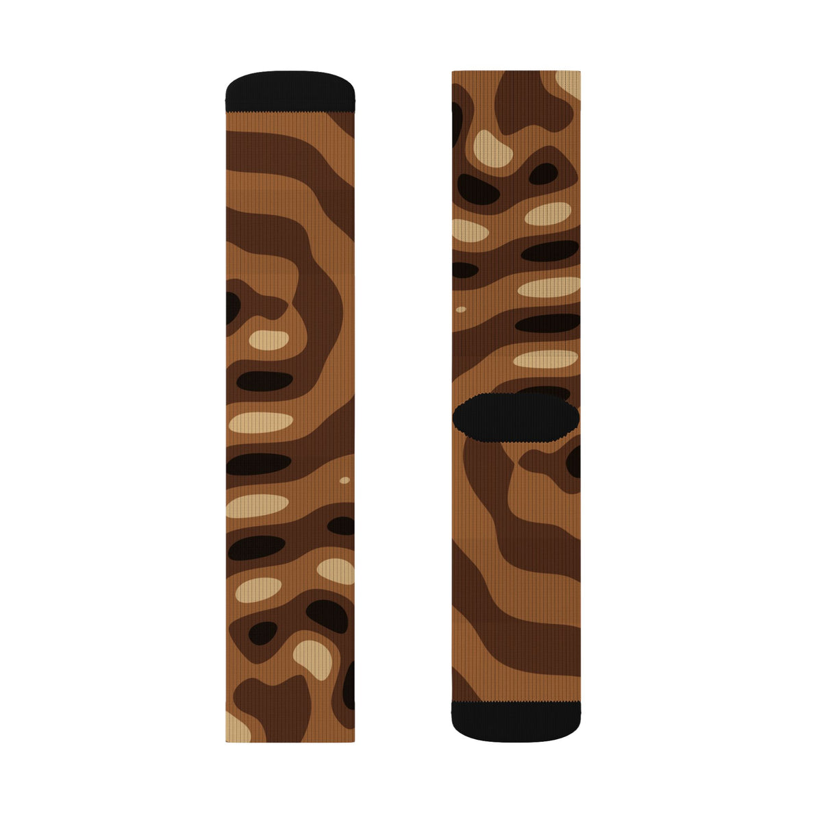 Chestnut Ripple Athletic Crew Socks