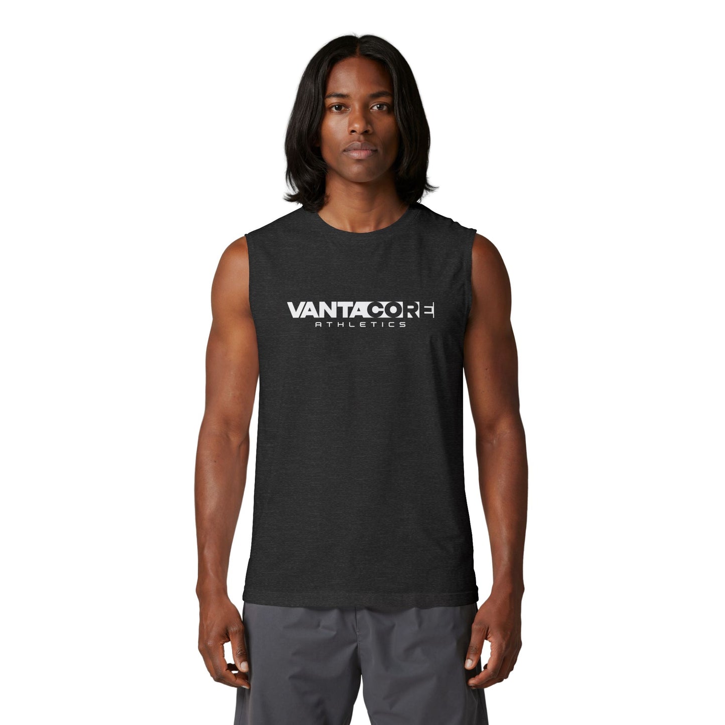 Vantacore Athletics Muscle Tank — Minimal Logo Workout Tank Top
