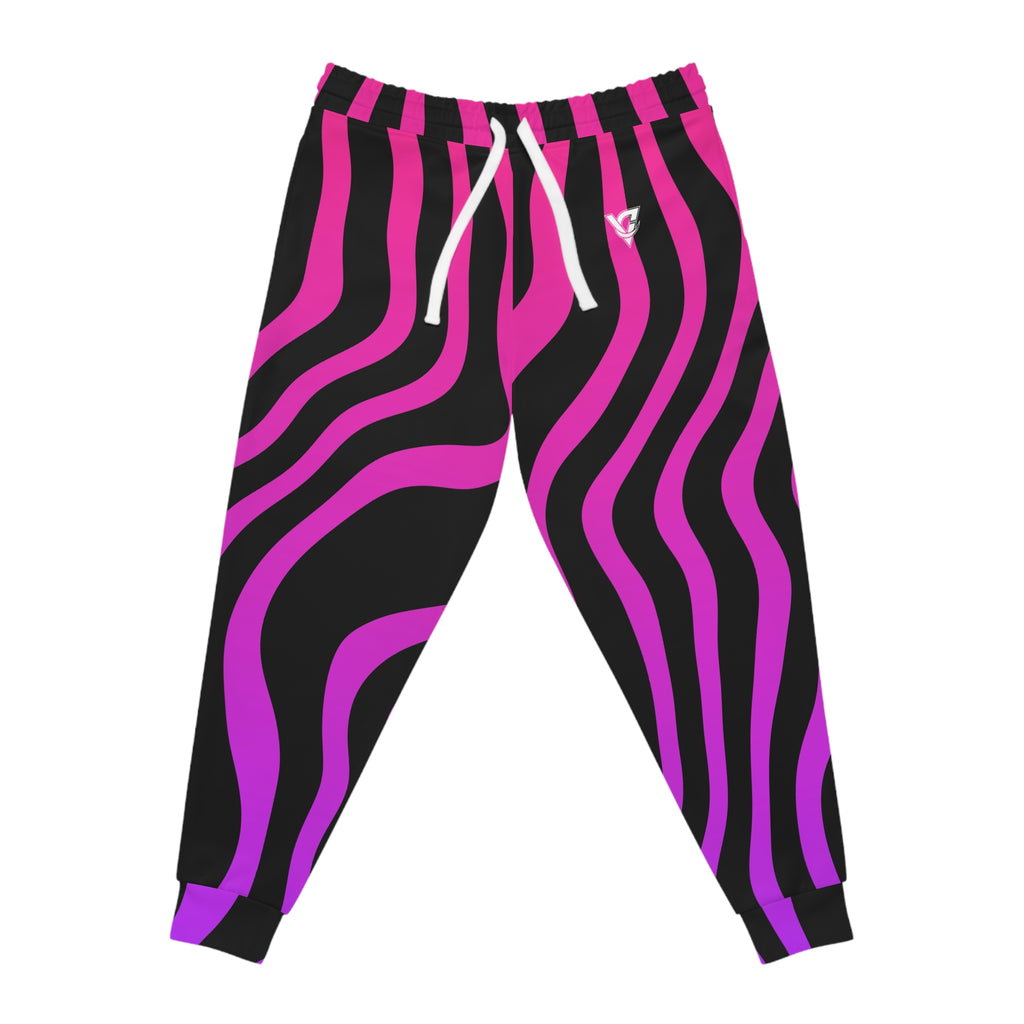 Women's Electric Zebra Joggers – Colorful All-Over Print Athletic Jogger Pants