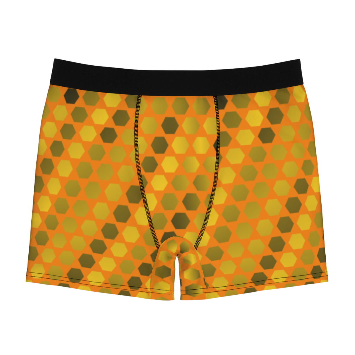 Citrus Hex Grid Men's Boxer Briefs — Performance Underwear