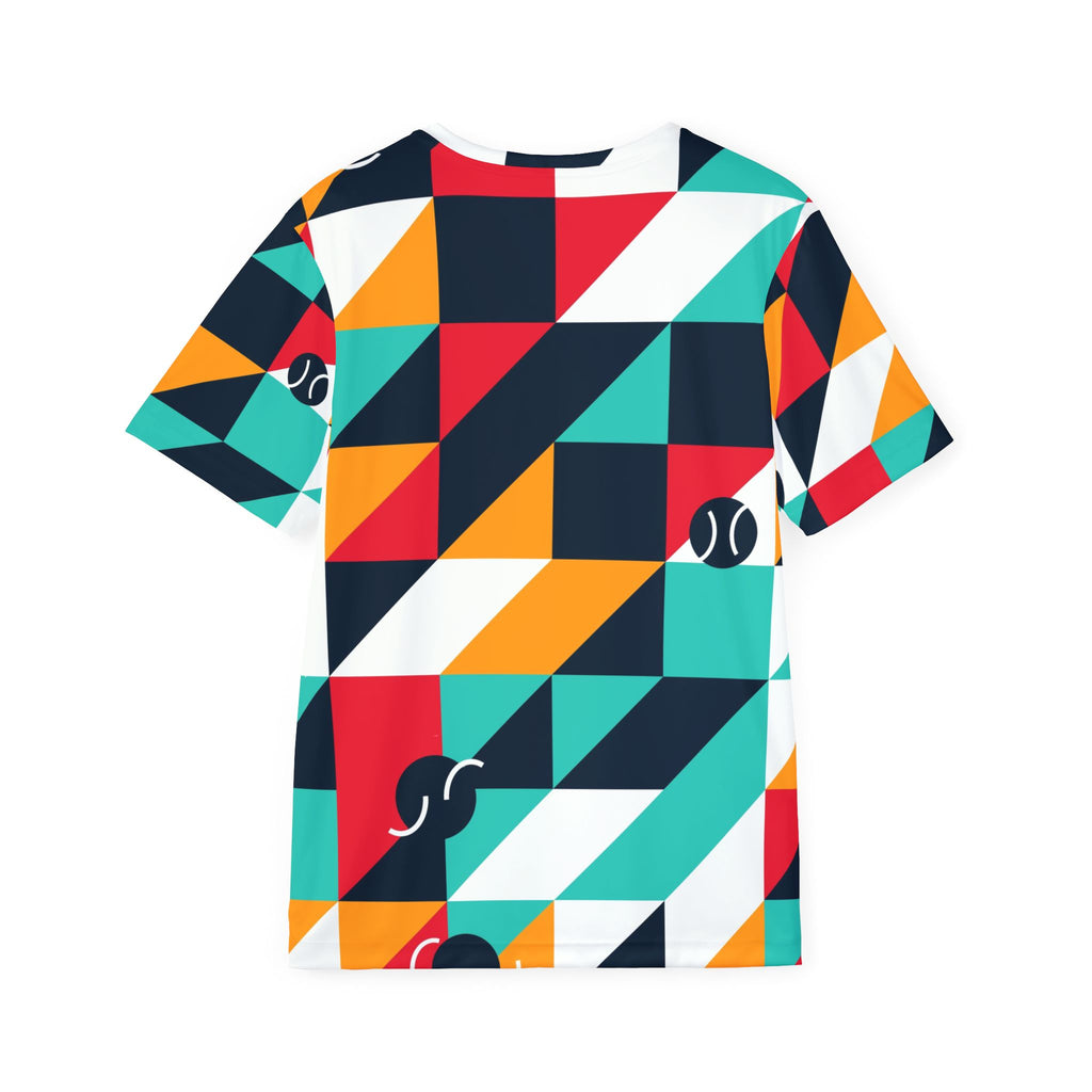 Tennis Aqua Volt Prism Block Men's Sports Jersey