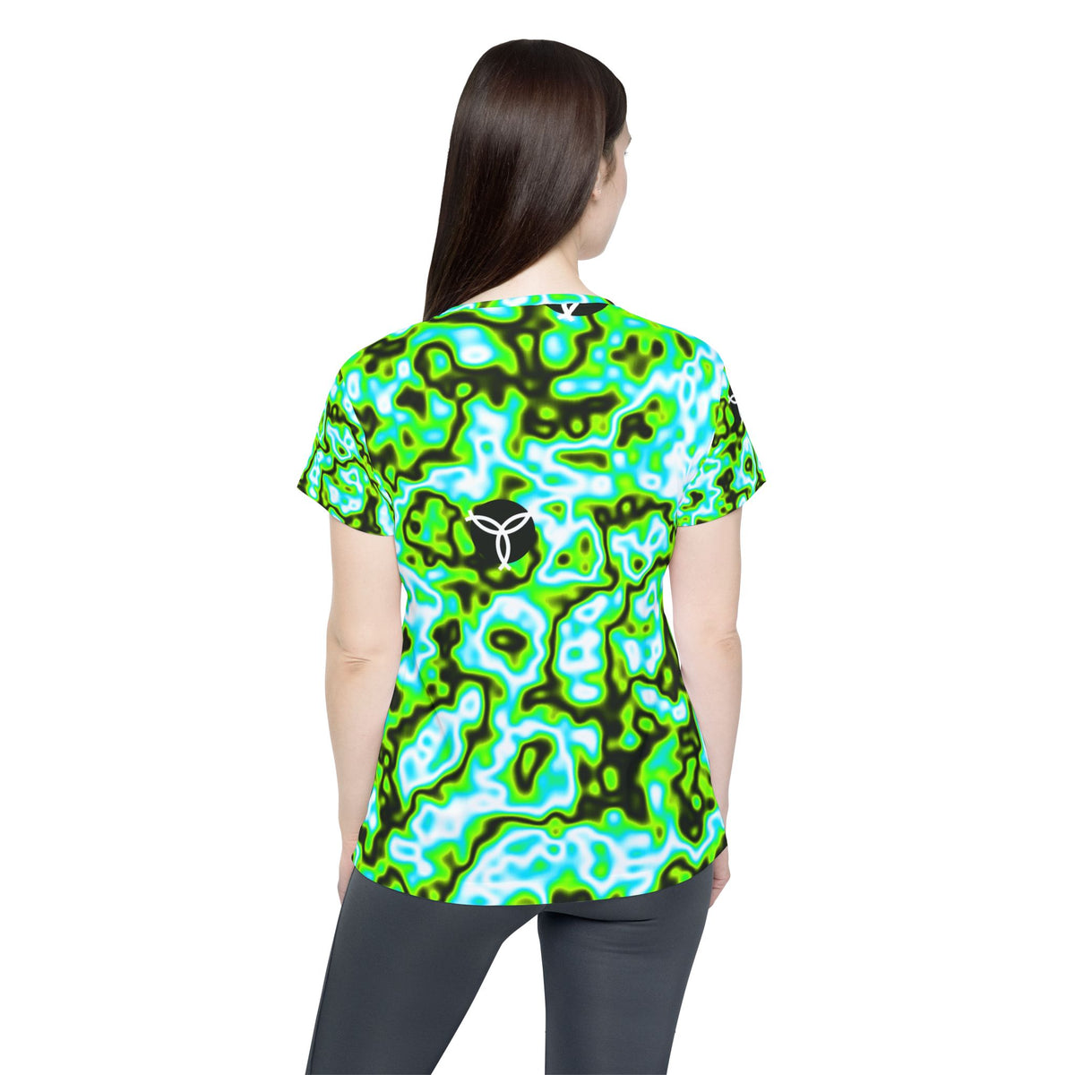 Volleyball Lime Riot Marble Flow Women's Sports Jersey