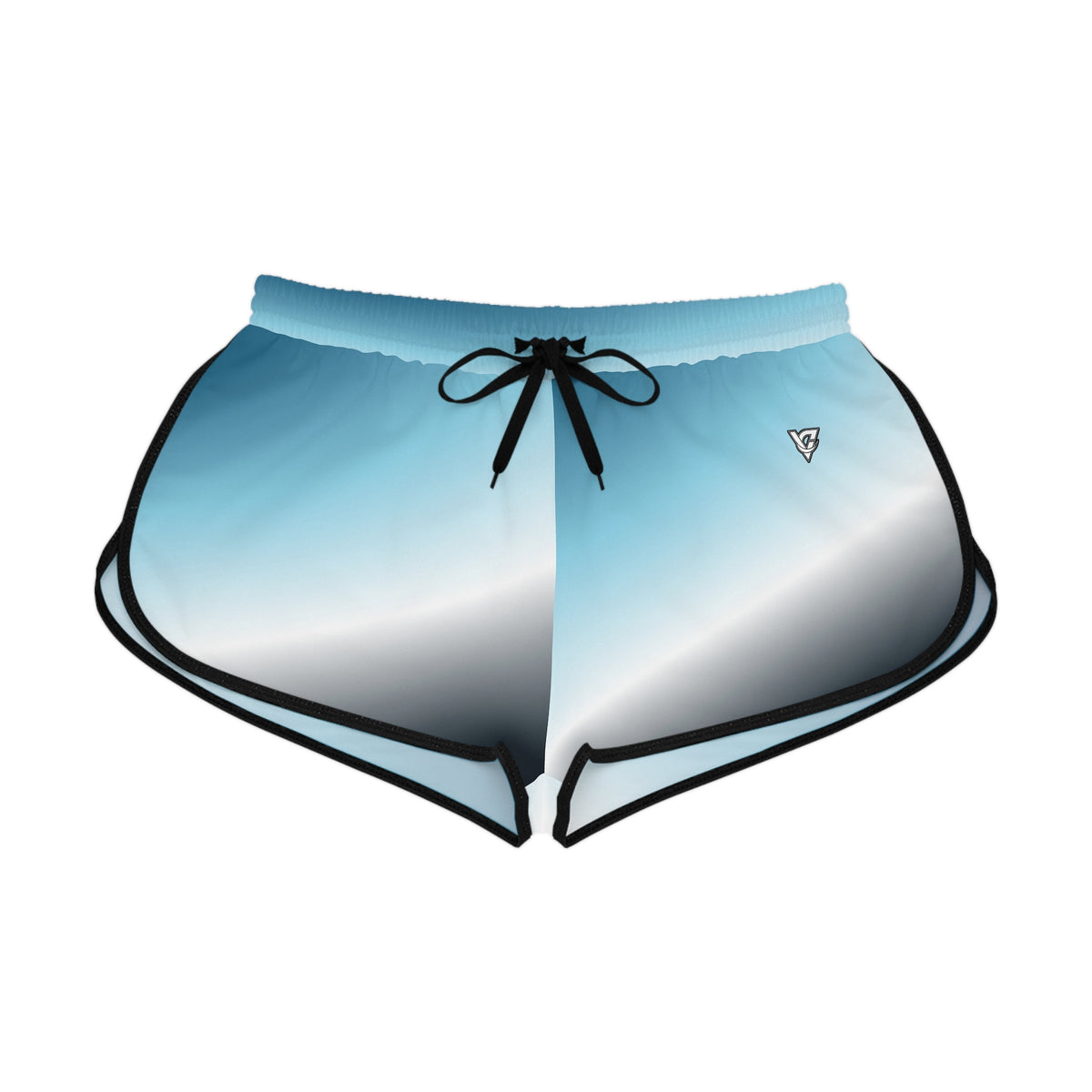 Women's Glacier Ombre Relaxed Shorts — All-Over Print Running & Workout Shorts