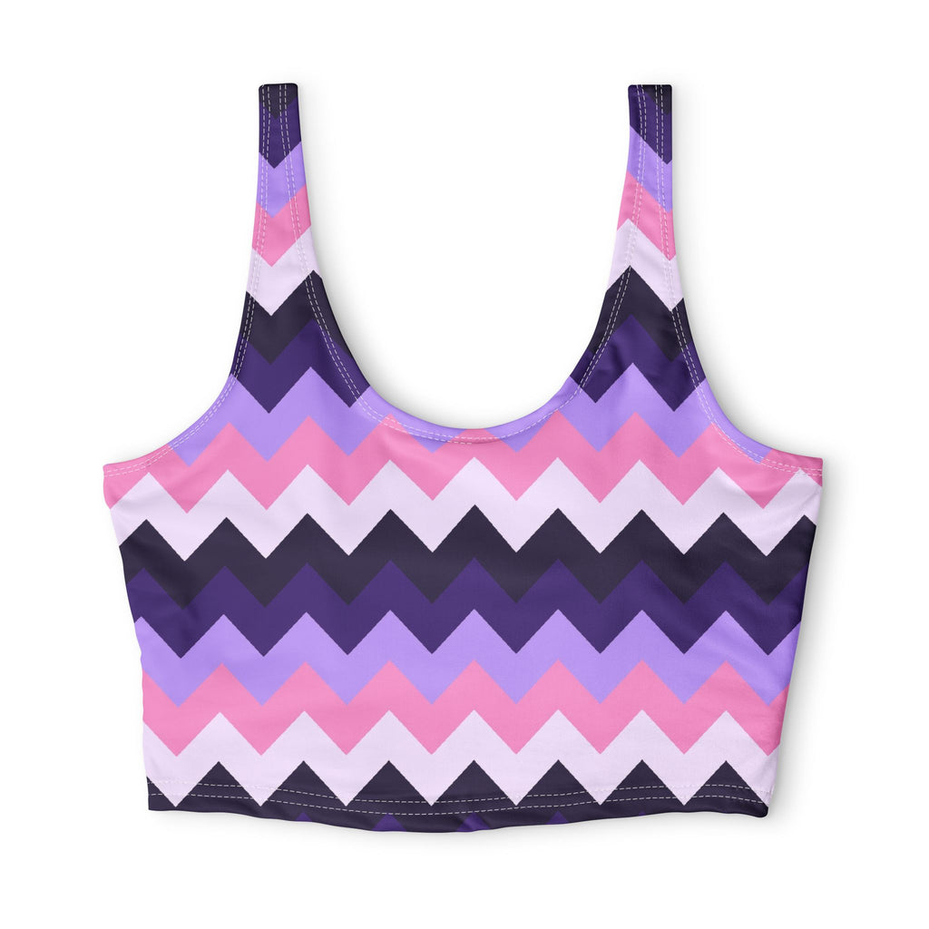 Lilac Zigzag Sports Bra