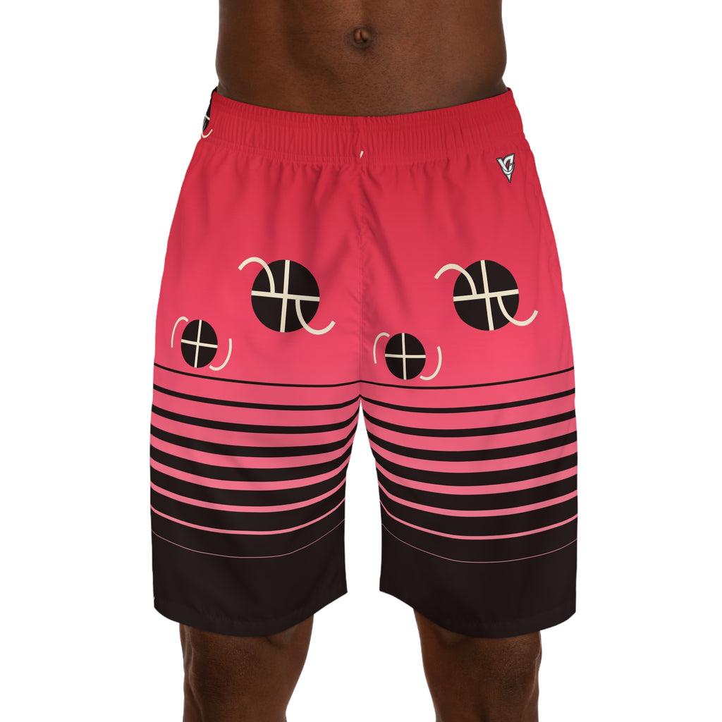 Basketball Ruby Rush Horizon Fade Men's Athletic Shorts with Pockets