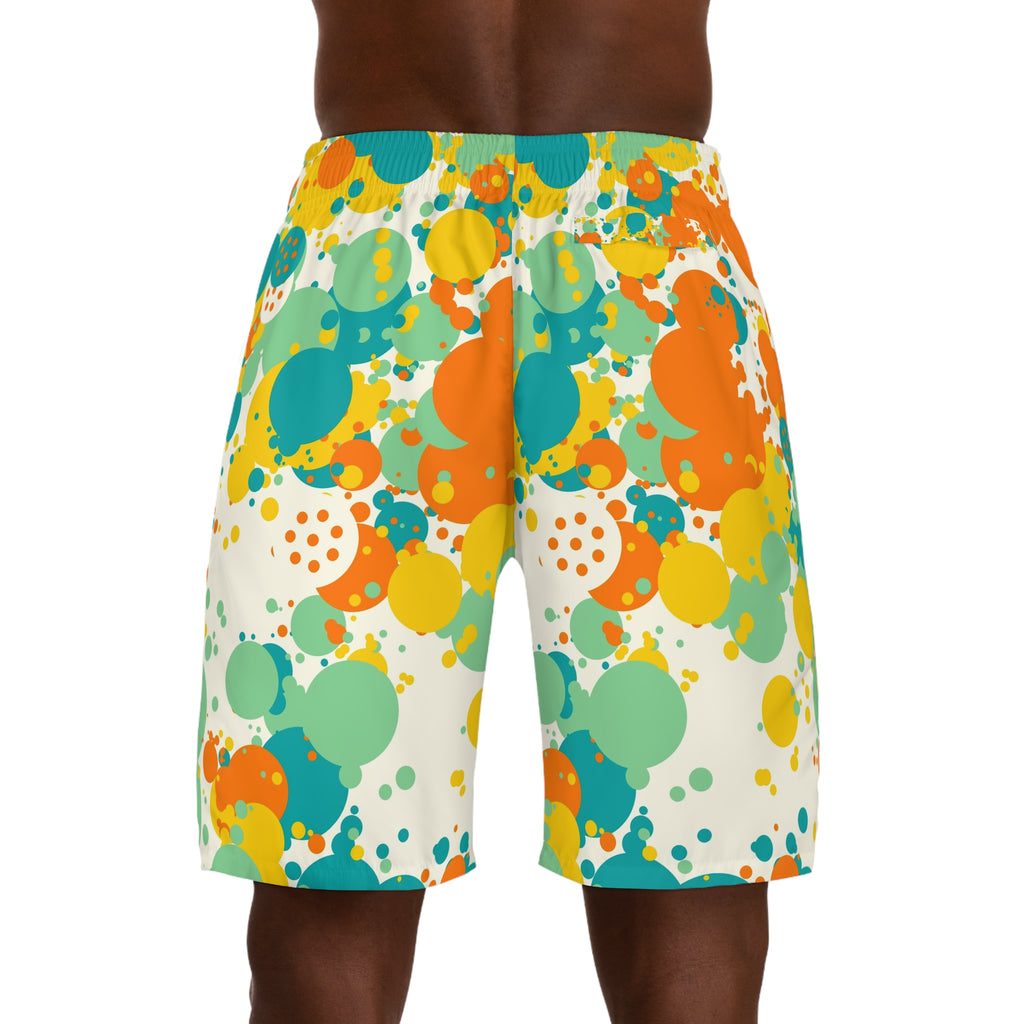 Pickleball Citrus Pop Splash Zone Men's Athletic Shorts with Pockets