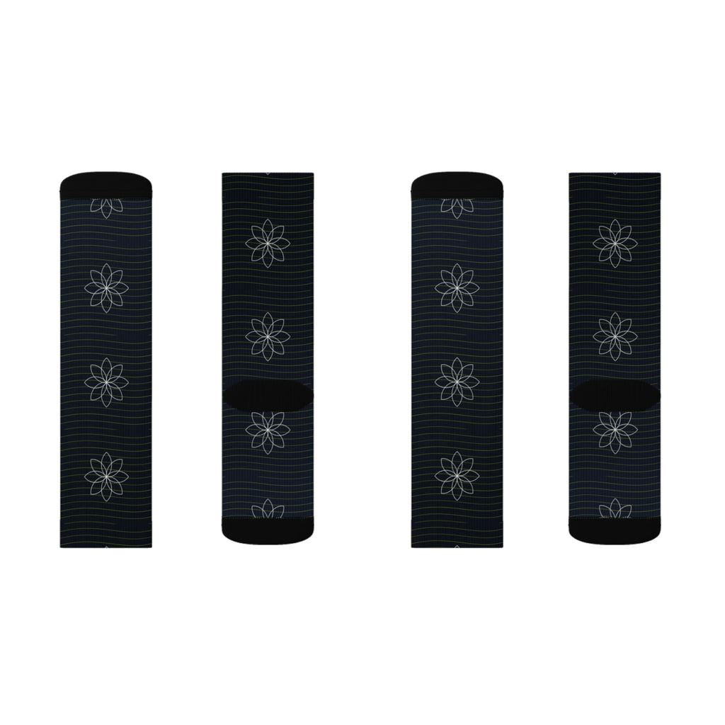 Yoga Volt Night Flow Lotus Athletic Crew Socks