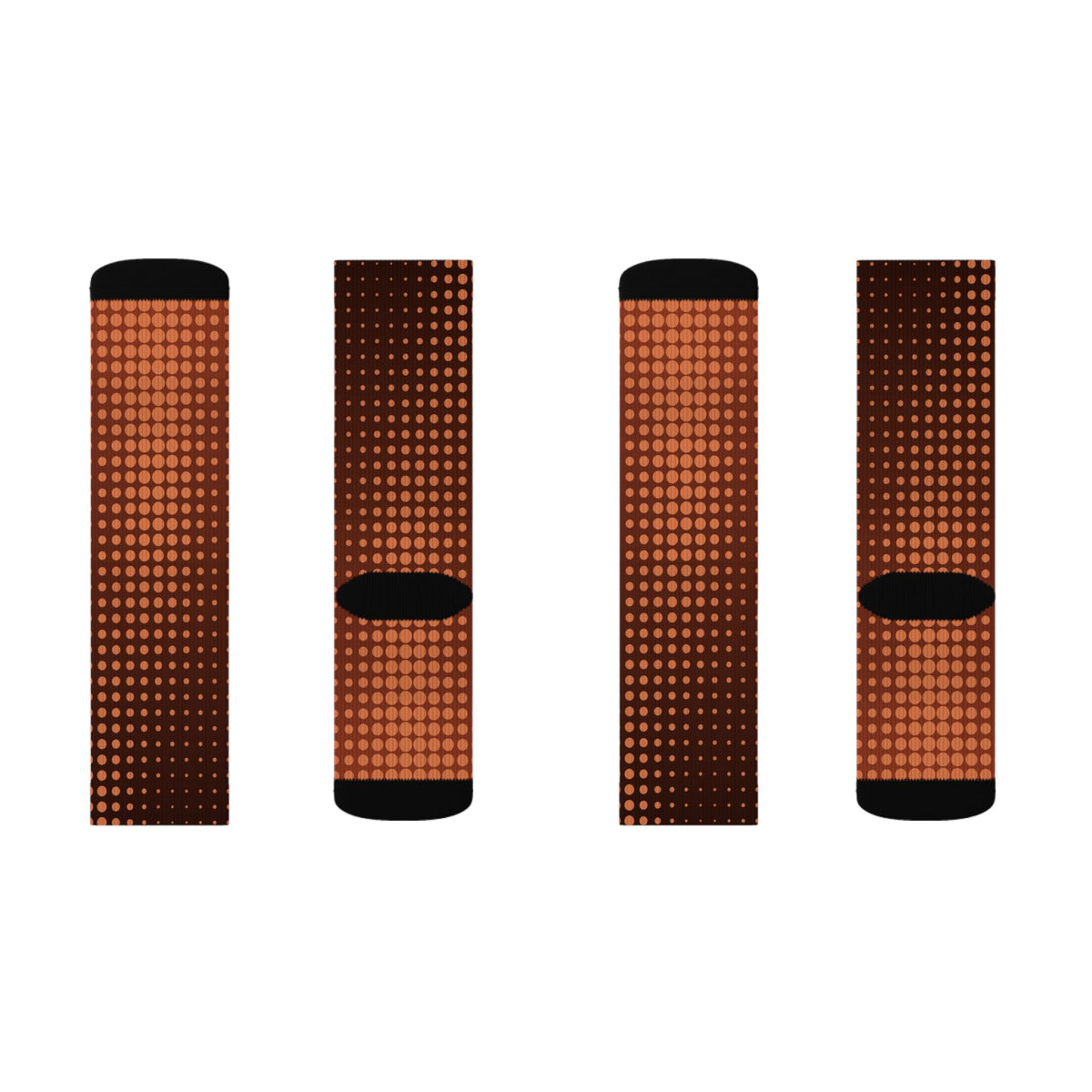 Terracotta Halftone Athletic Crew Socks
