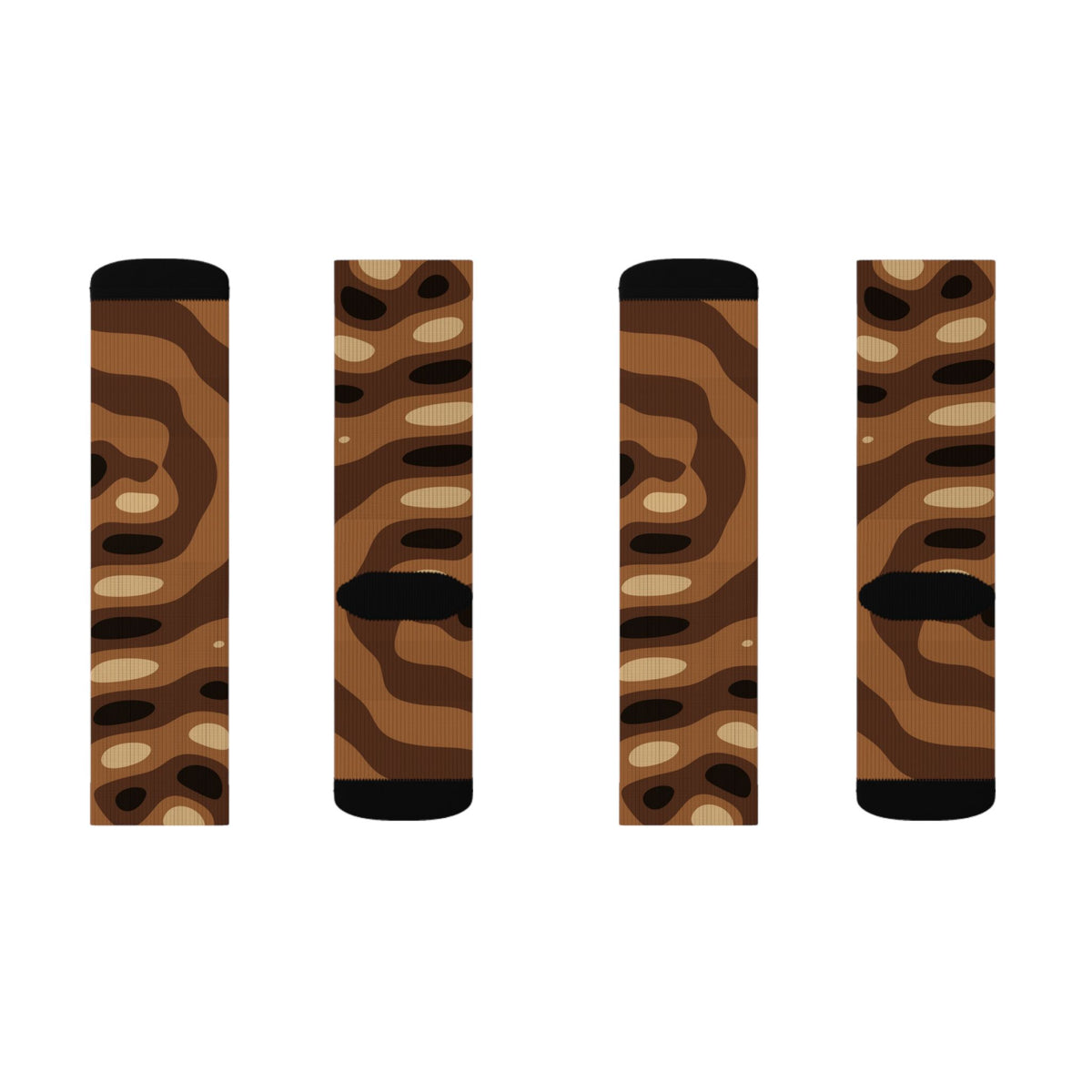 Chestnut Ripple Athletic Crew Socks