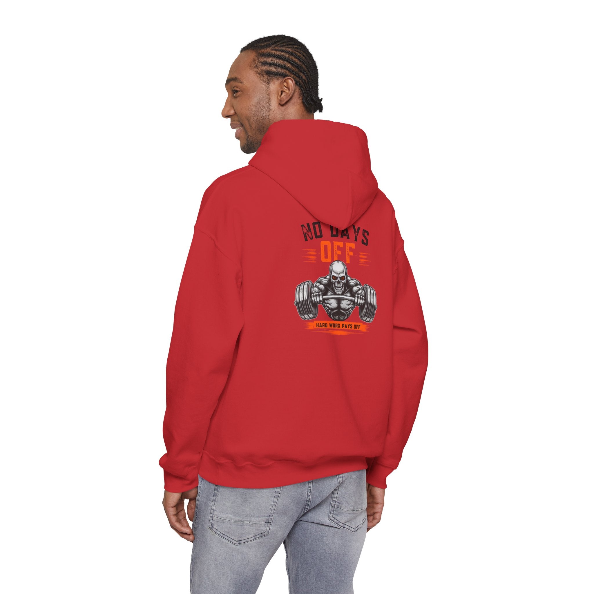 No Days Off | Heavy Hooded Sweatshirt