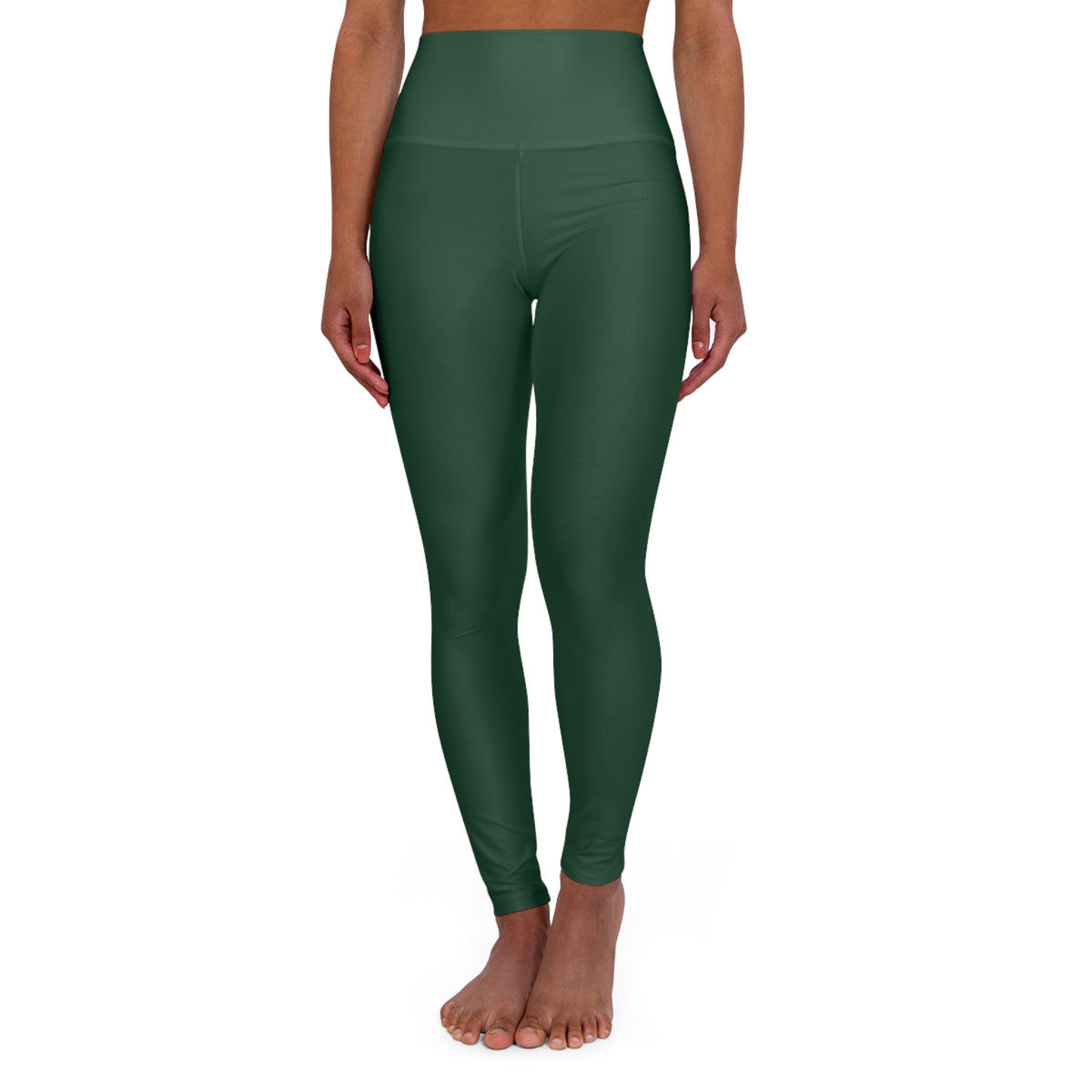 Forest Green Essential High-Waisted Yoga Leggings