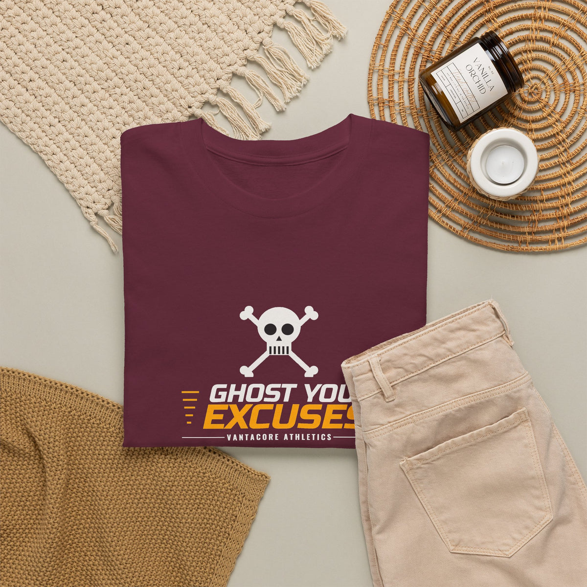 Ghost Your Excuses | Men's Halloween Graphic Gym T-Shirt