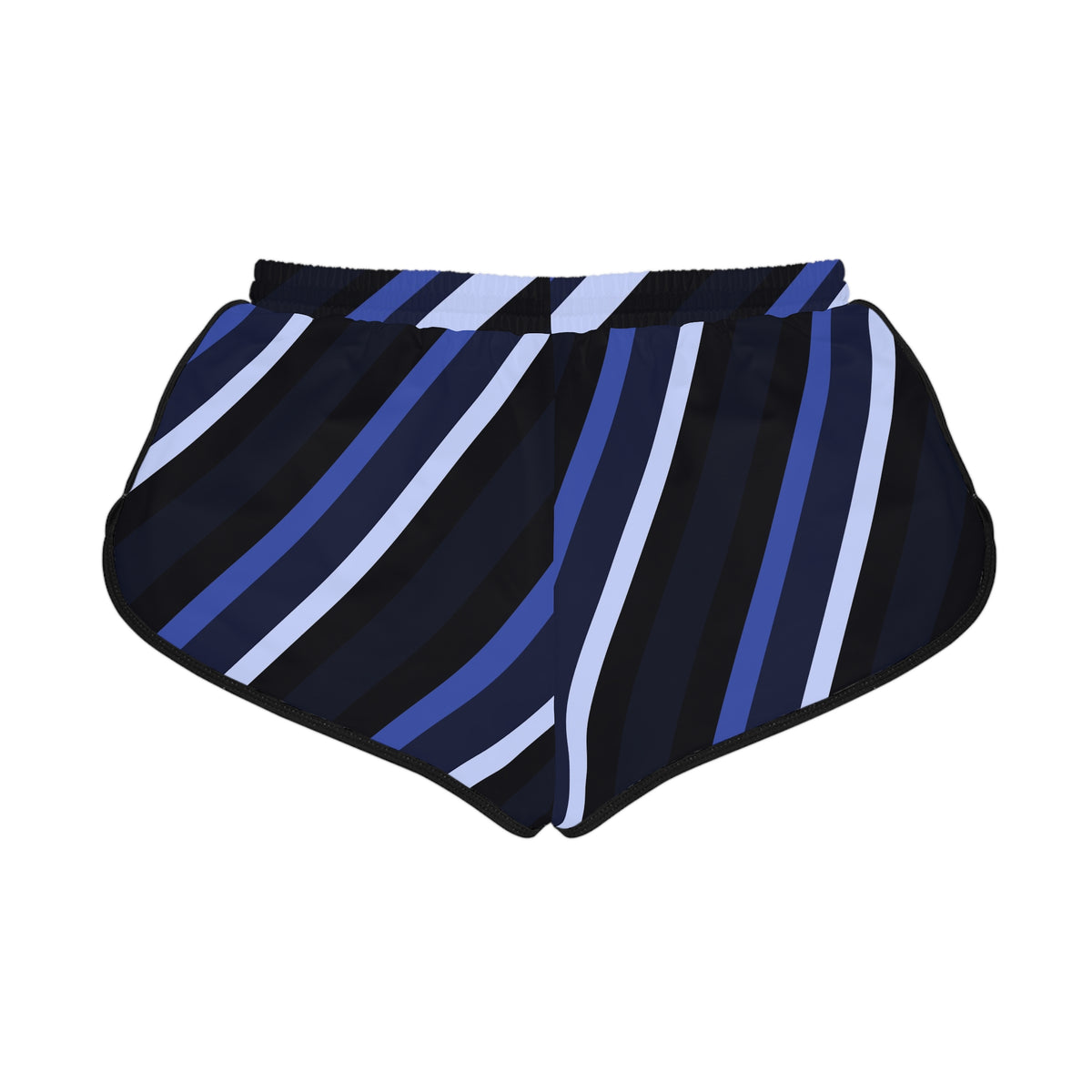 Women's Midnight Stripe Relaxed Shorts — All-Over Print Running & Workout Shorts