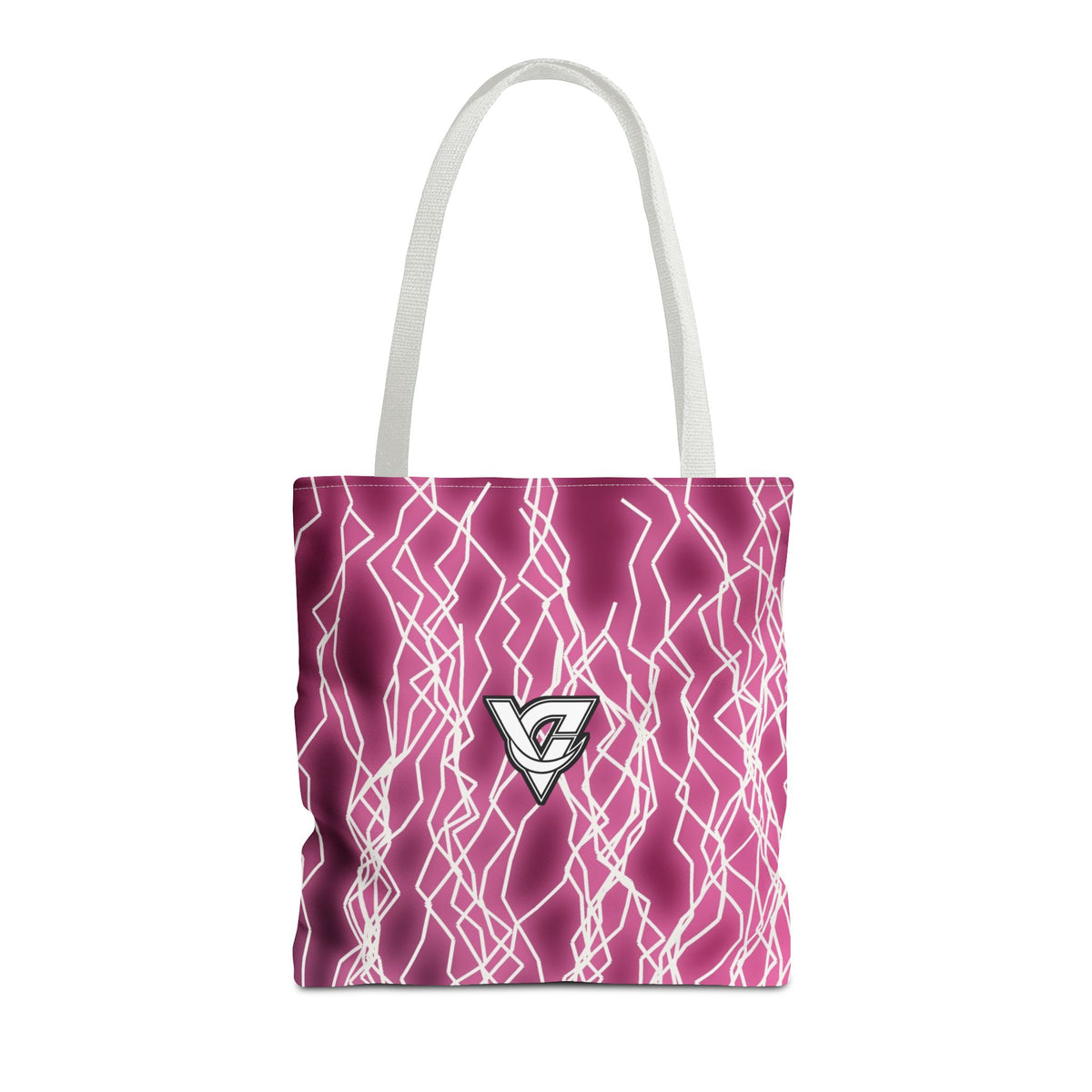 Hot Pink Lightning Tote Bag — All-Over Print Gym & Everyday Tote