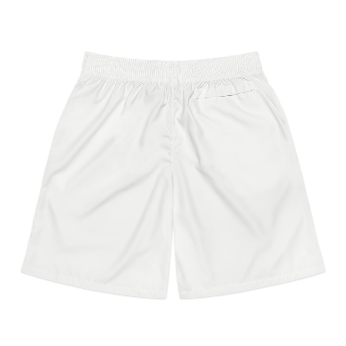 Vantacore Solid White Men's Athletic Shorts with Pockets