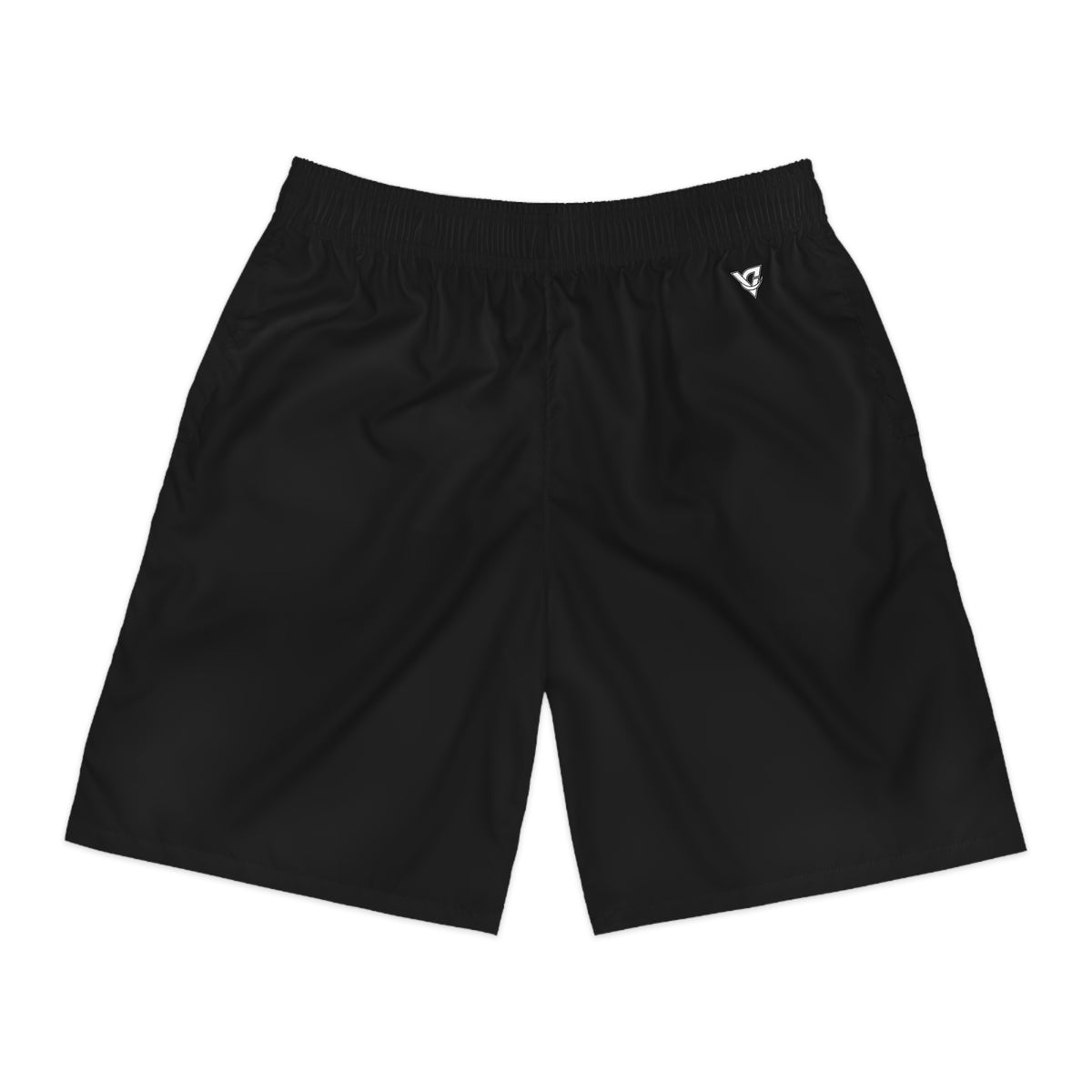 Vantacore Solid Black Men's Athletic Shorts with Pockets