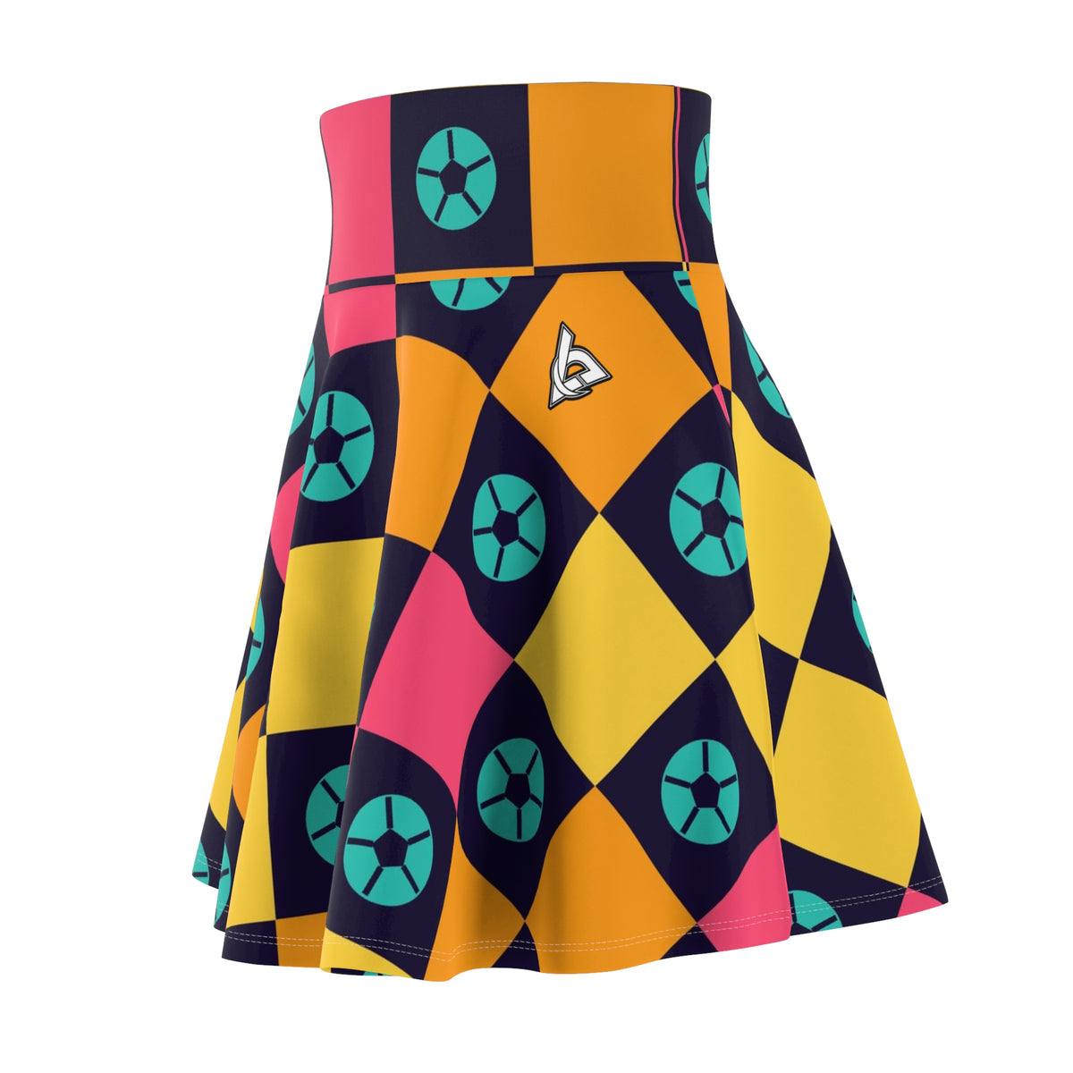 Soccer Electric Mango Checker Drive Women's Athletic Skater Skirt