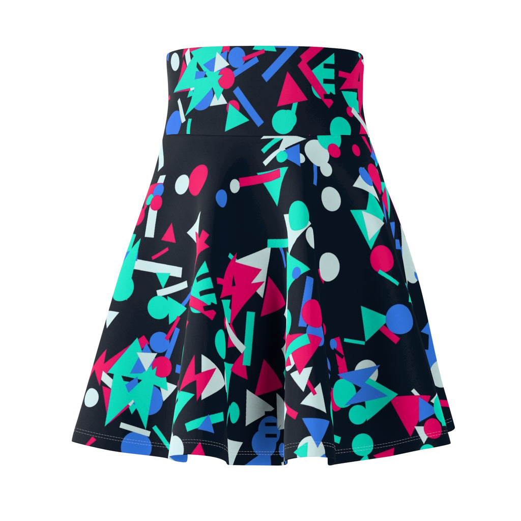 Running Arctic Neon Confetti Pop Women's Athletic Skater Skirt