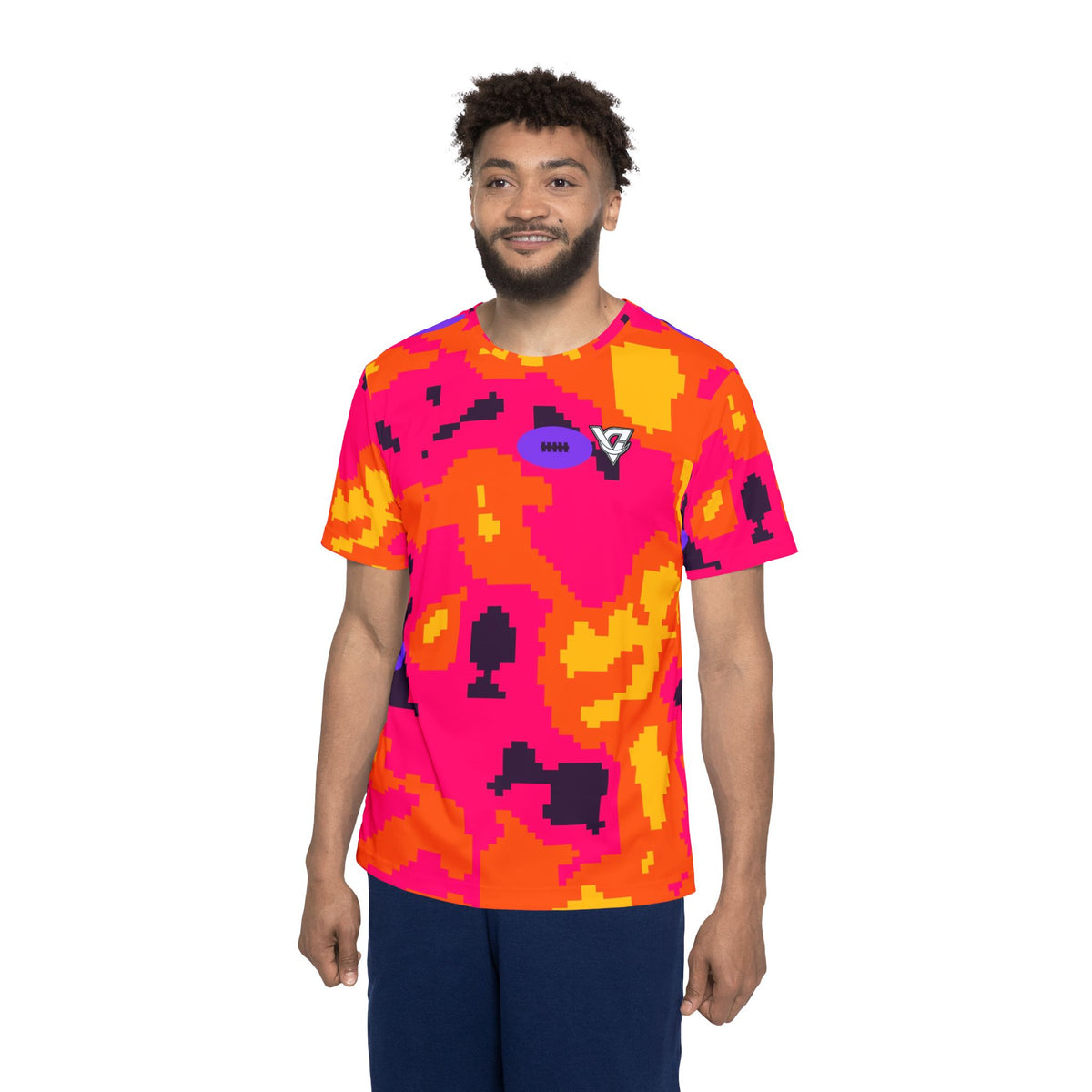 Football Berry Blast Pixel Camo Men's Sports Jersey