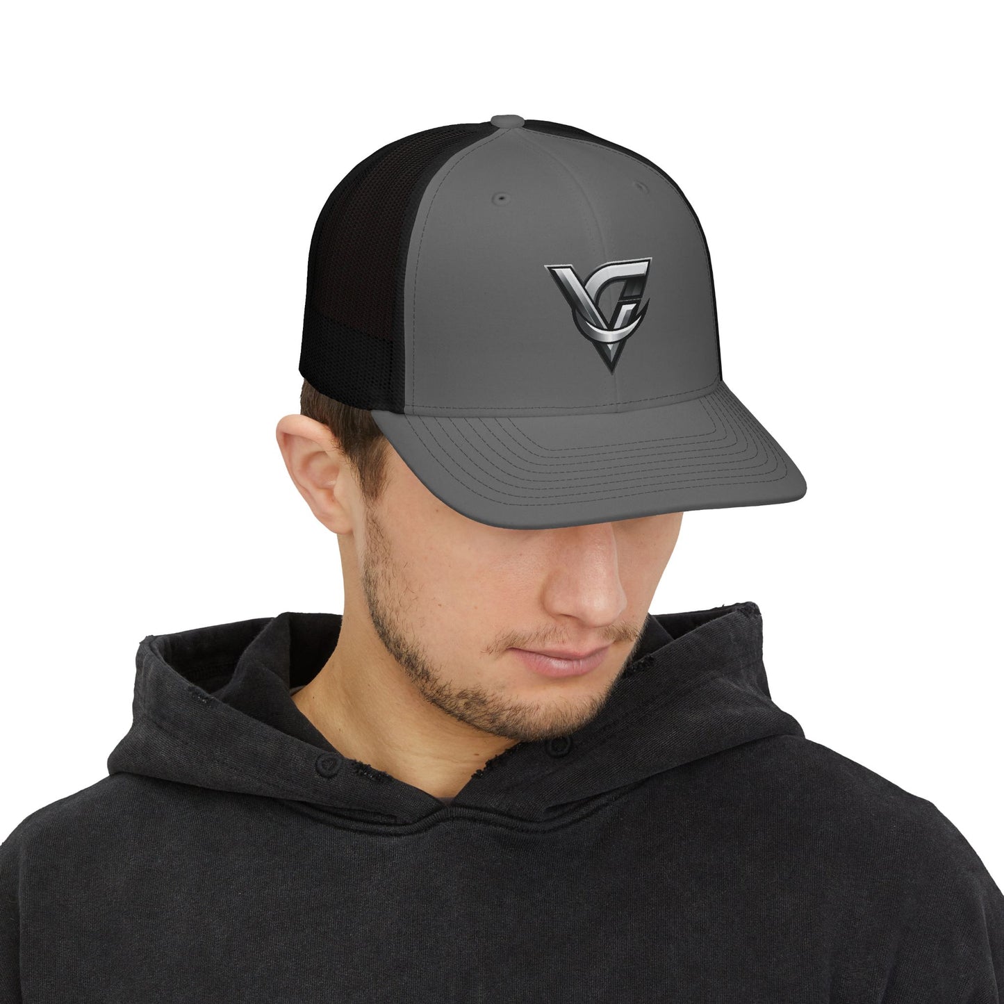 VG Chrome Logo Trucker Cap — Embroidered Snapback Hat