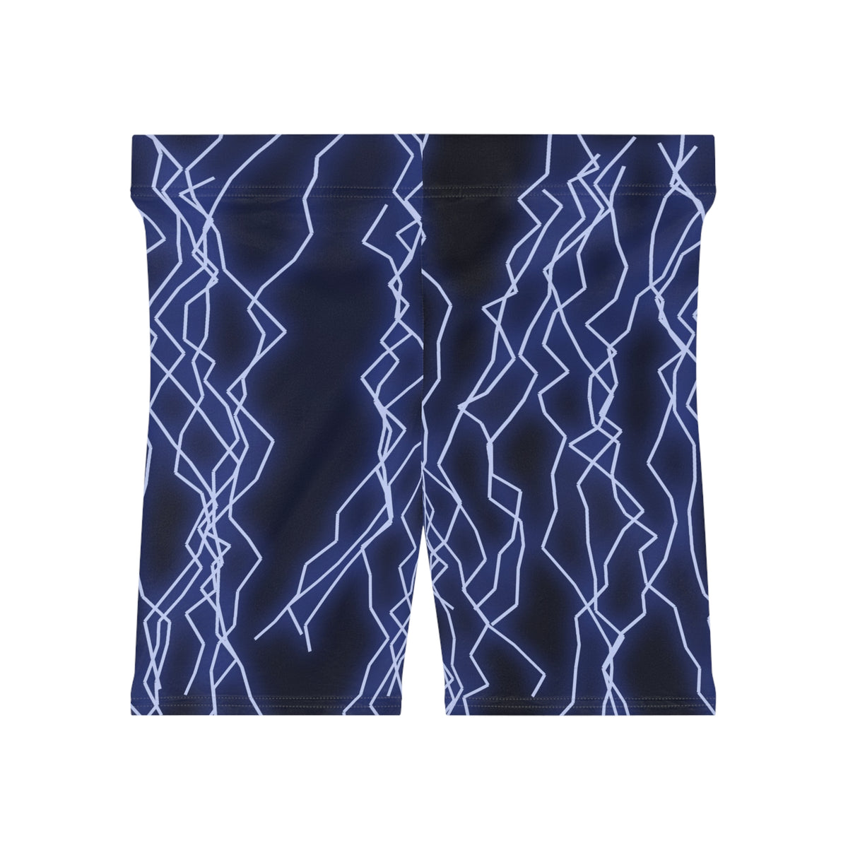 Midnight Lightning Women's Biker Shorts — High-Waist Workout Shorts