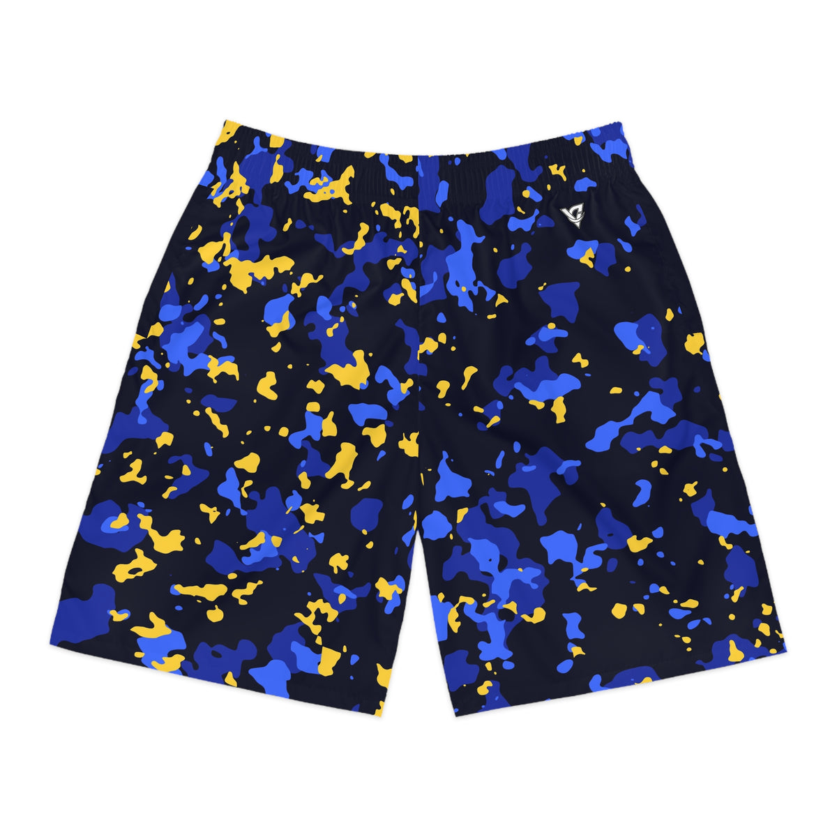 Men's Royal Splatter Performance Jogger Athletic Shorts with Pockets