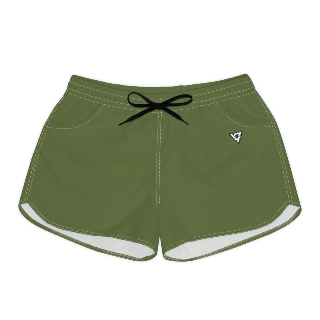 Women's Multipurpose Athletic Shorts with Pockets | Olive Green Essential