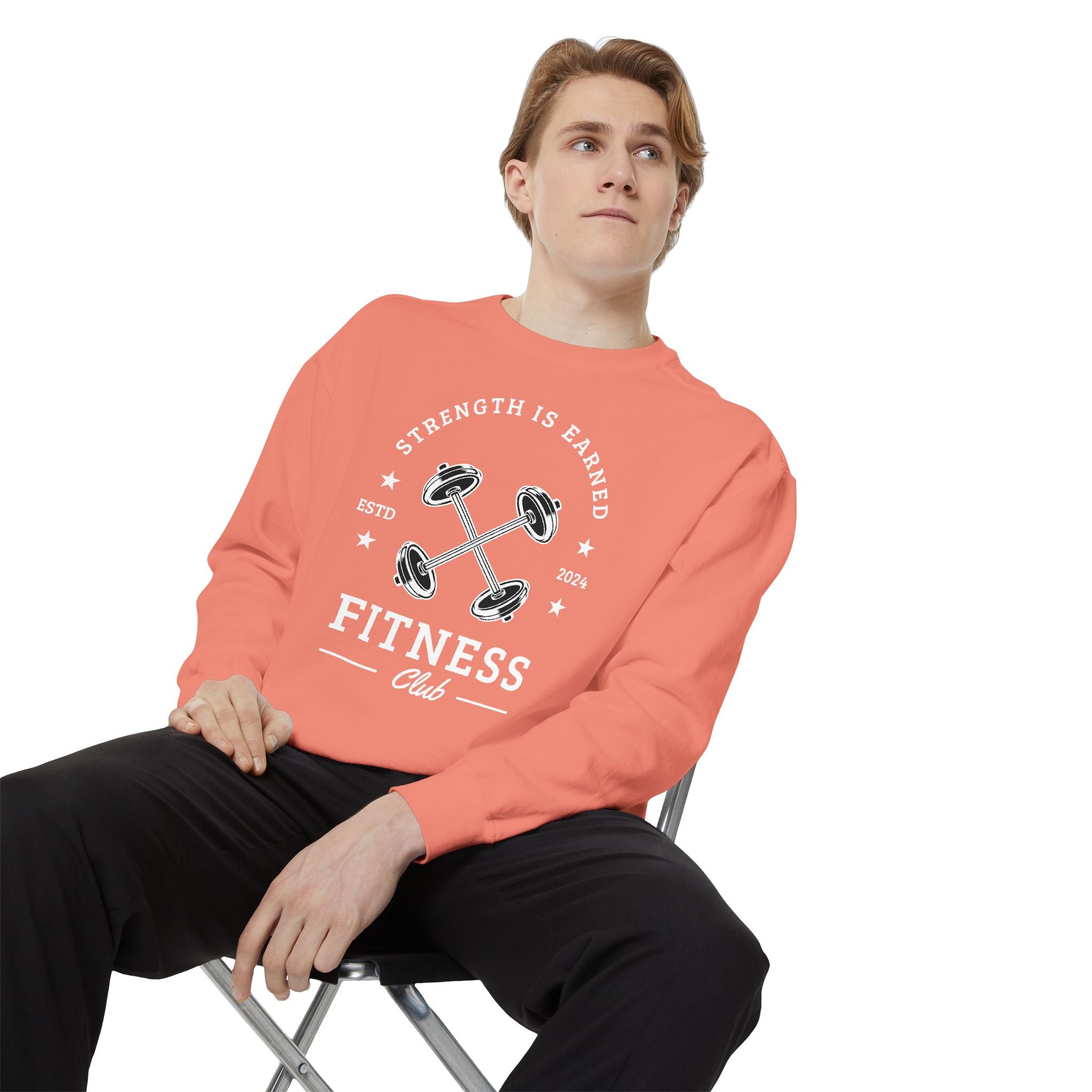 Fitness Club Sweatshirt | "Strength Is Earned" Crewneck