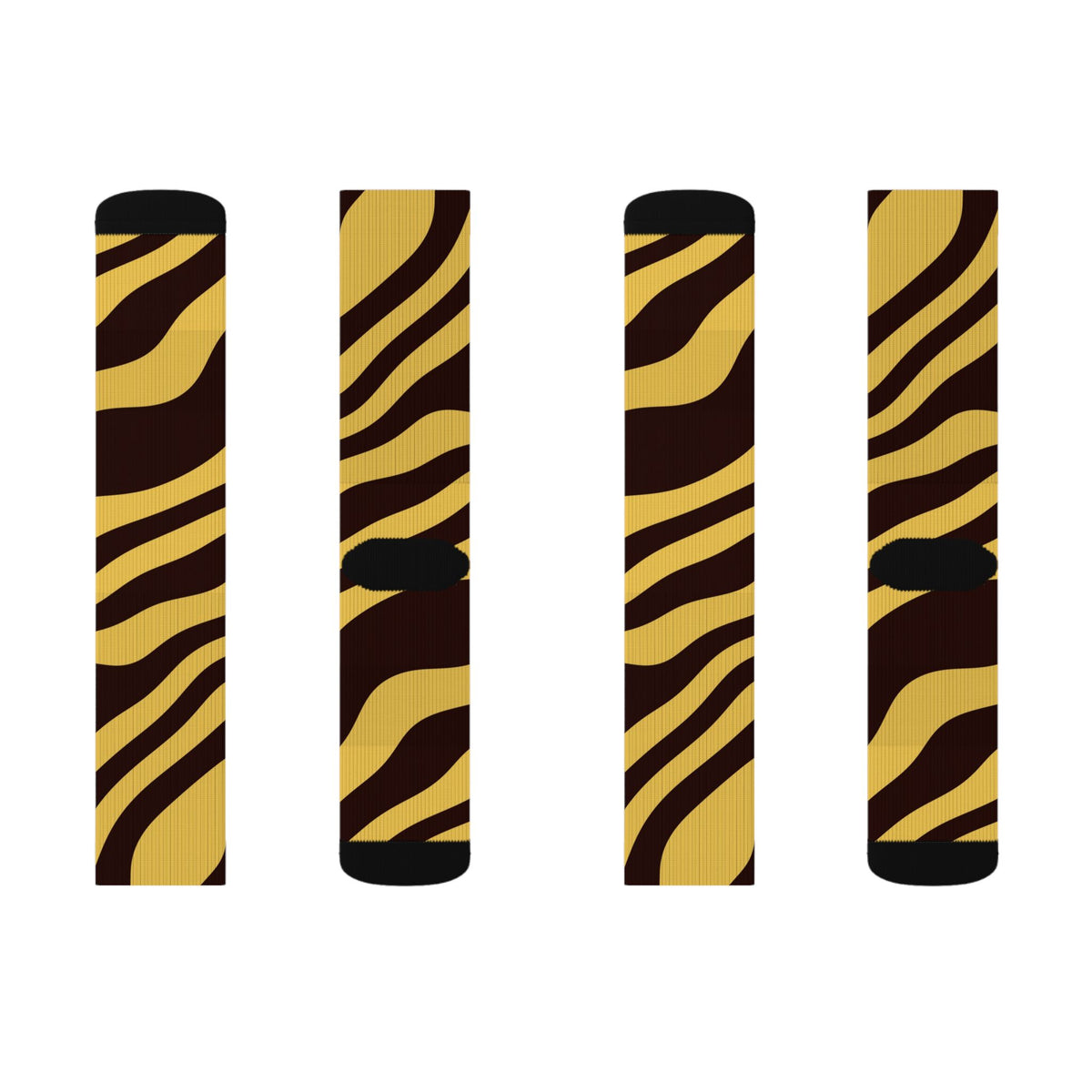 Sunset Orchard Zebra Athletic Crew Socks