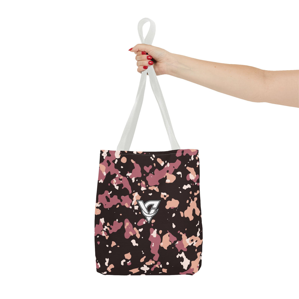 Rose Gold Splatter Tote Bag — All-Over Print Gym & Everyday Tote