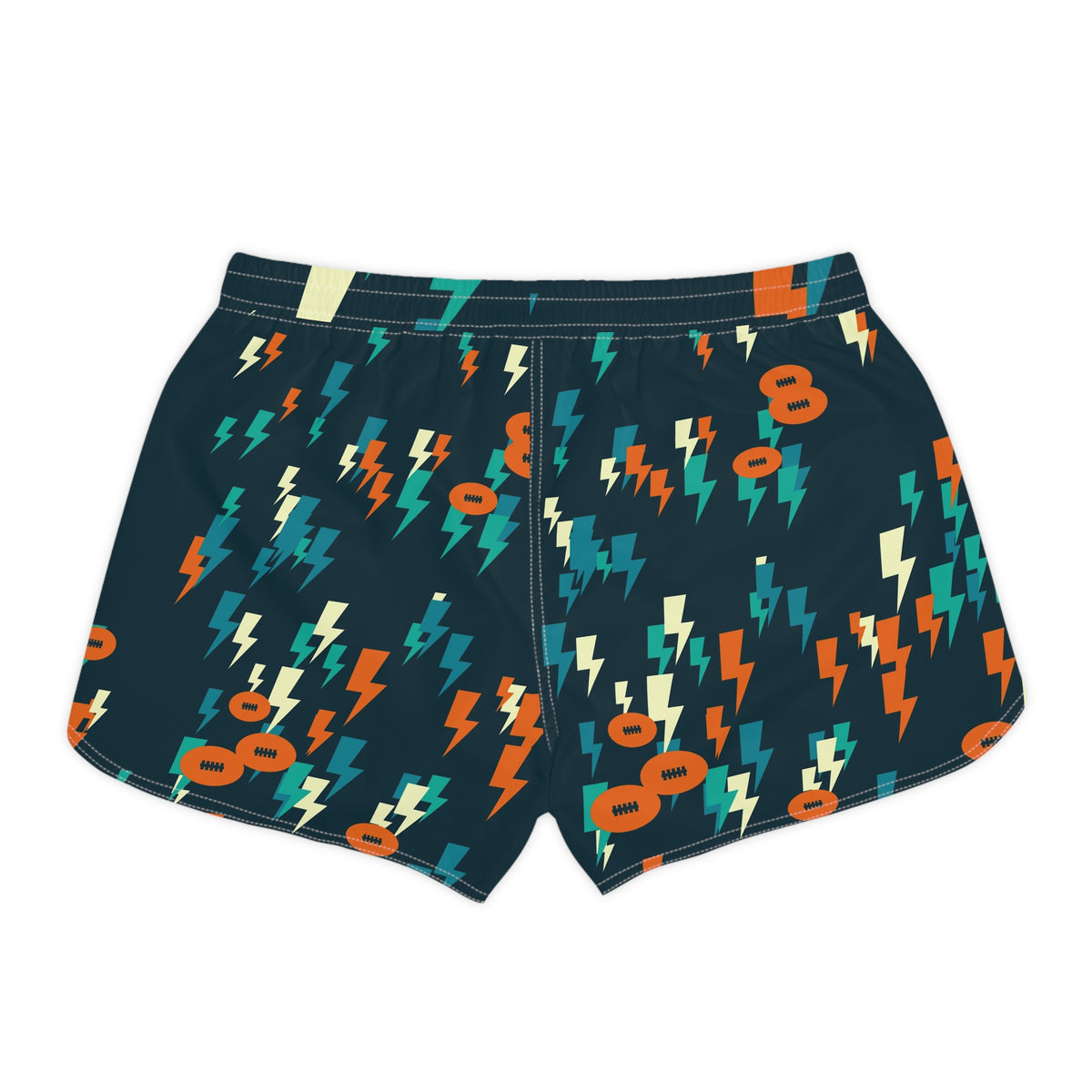 Football Peacock Bolt Strike Women's Athletic Shorts with Pockets