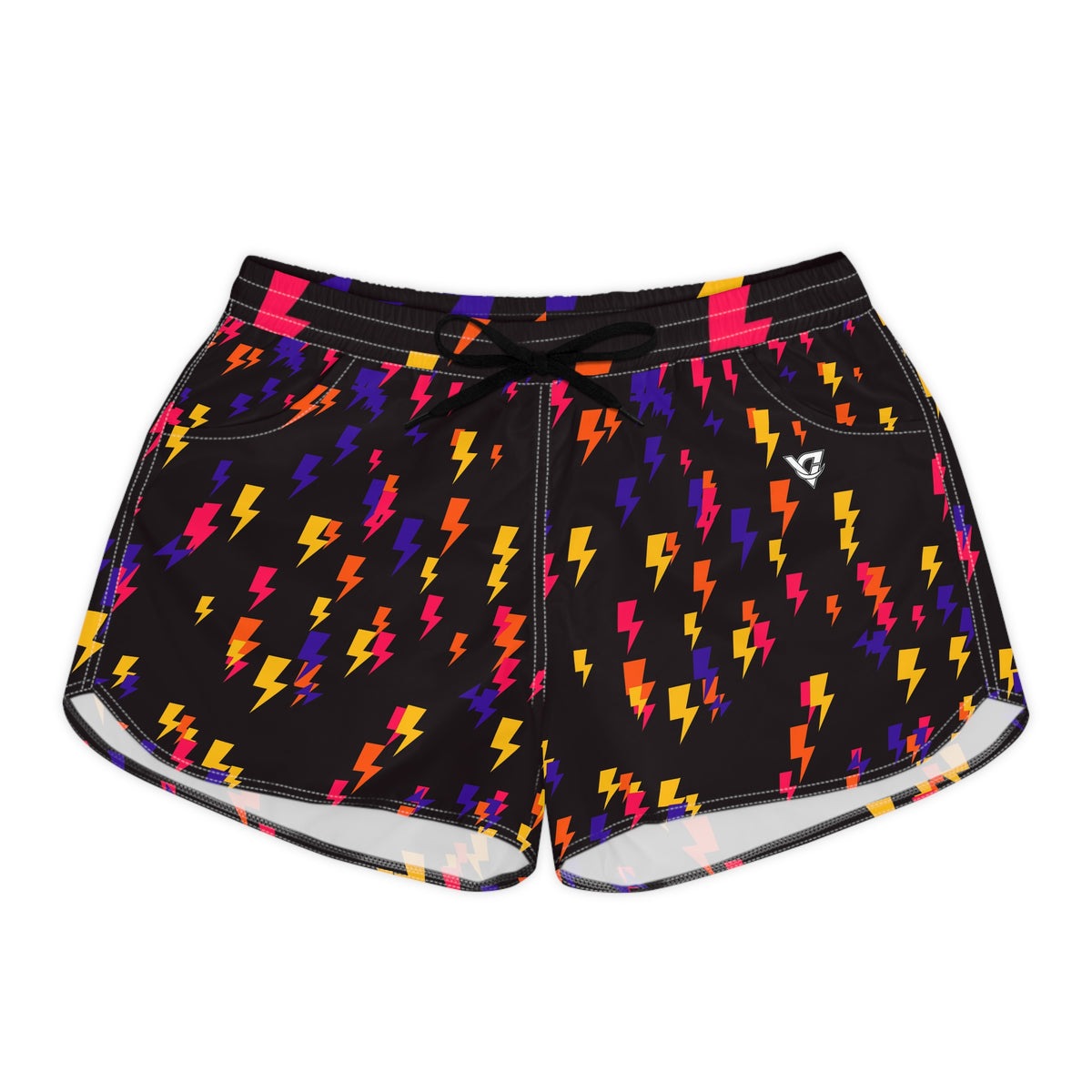 Running Hot Lava Bolt Strike Women's Athletic Shorts with Pockets