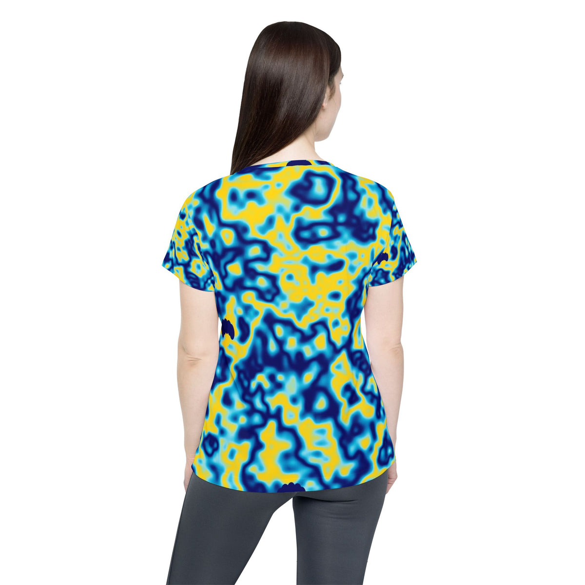 Yoga Cobalt Spark Marble Flow Women's Sports Jersey