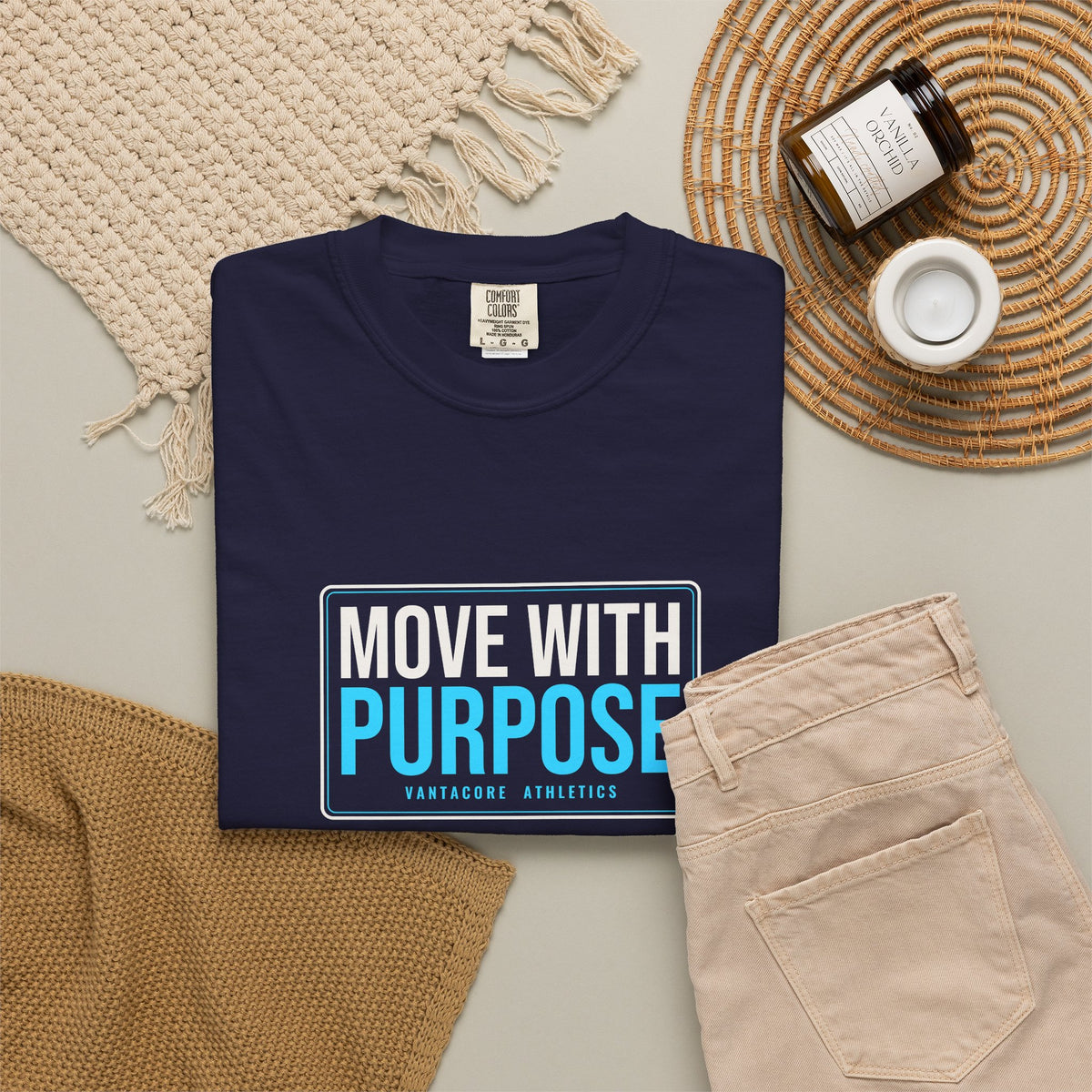 Move With Purpose | Women's Garment-Dyed Graphic Tee