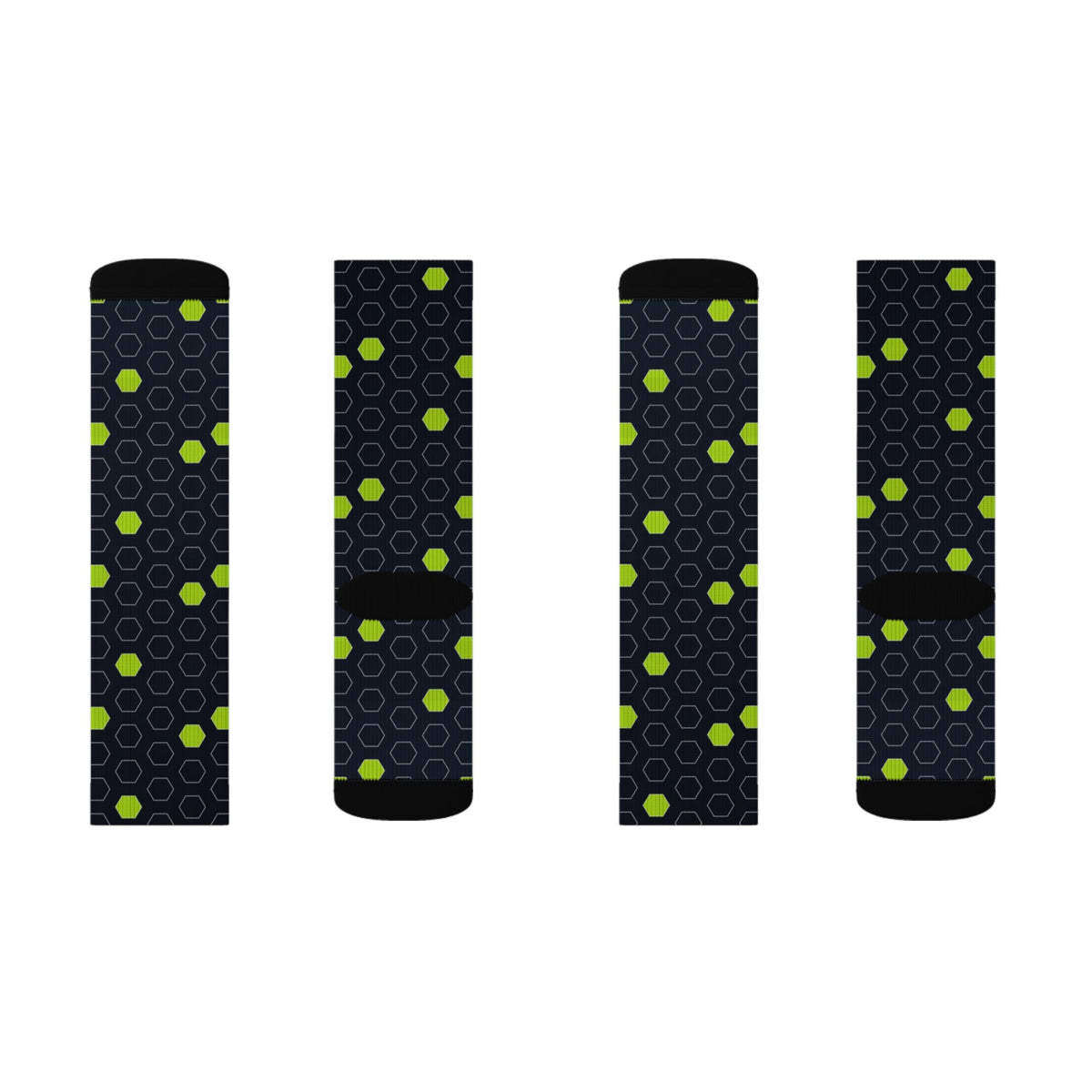Soccer Volt Night Hex Pitch Athletic Crew Socks