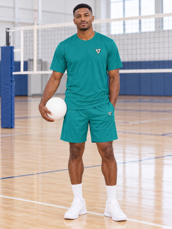 Vantacore Solid Teal Men's Sports Jersey