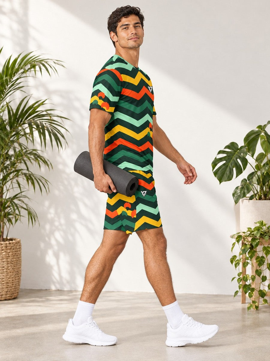 Yoga Jungle Juice Chevron Rush Men's Sports Jersey - side view