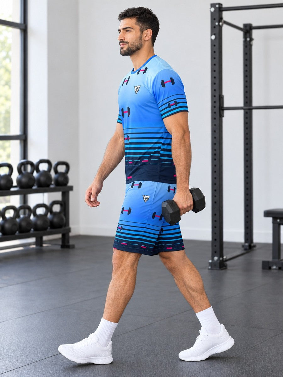 Training & Gym Arctic Neon Horizon Fade Men's Sports Jersey - side view