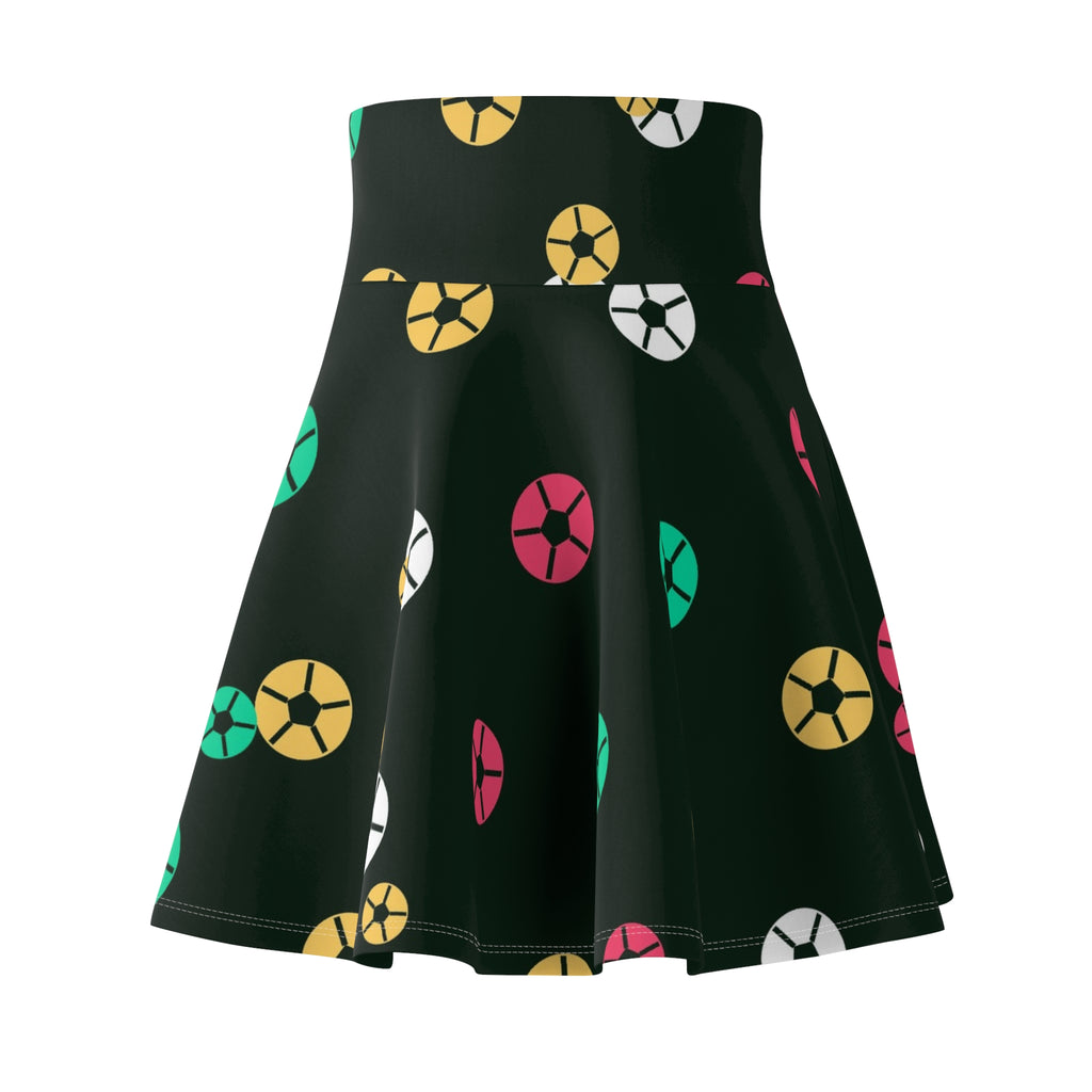 Soccer Watermelon Icon Storm Women's Athletic Skater Skirt