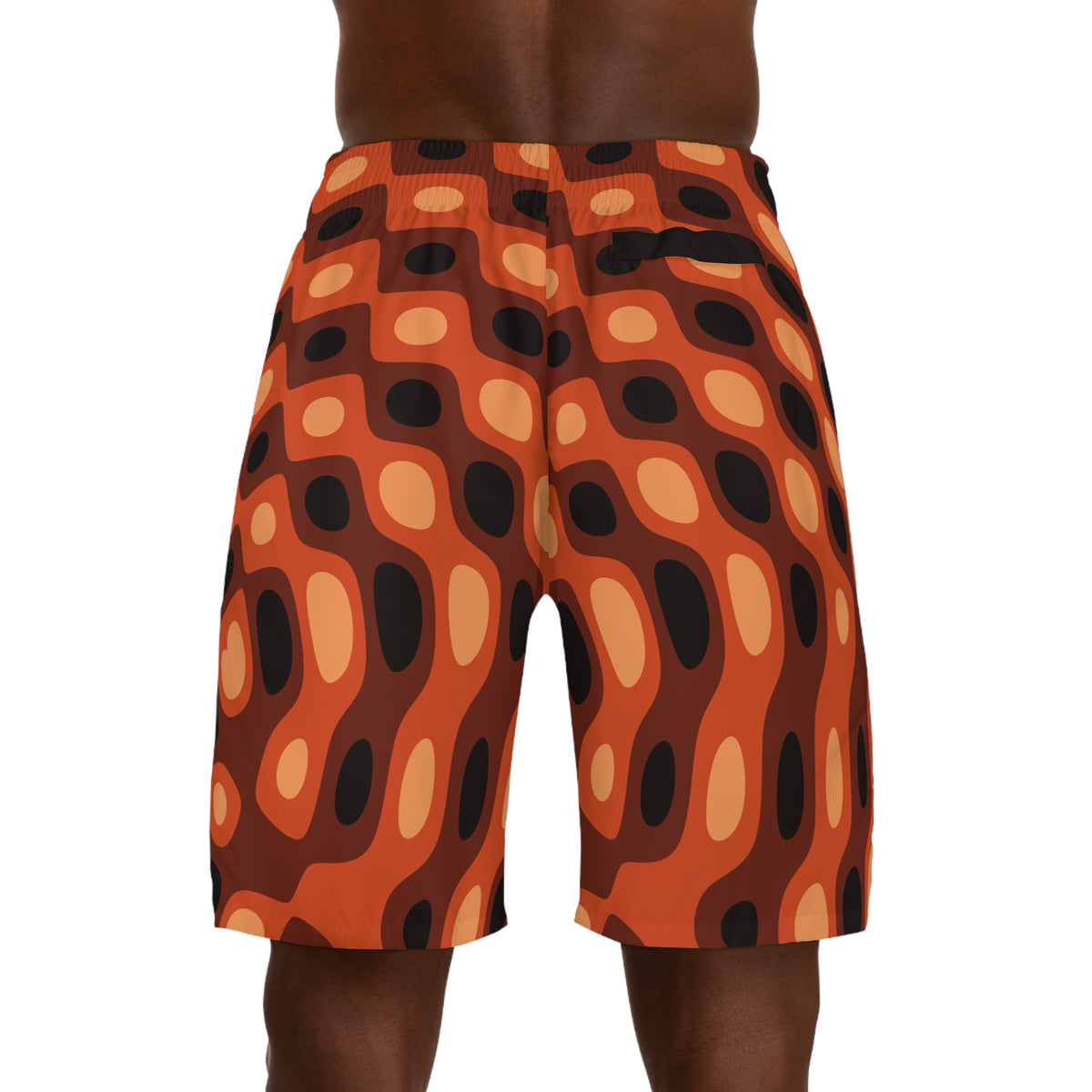 Men's Rust Ripple Performance Jogger Athletic Shorts with Pockets