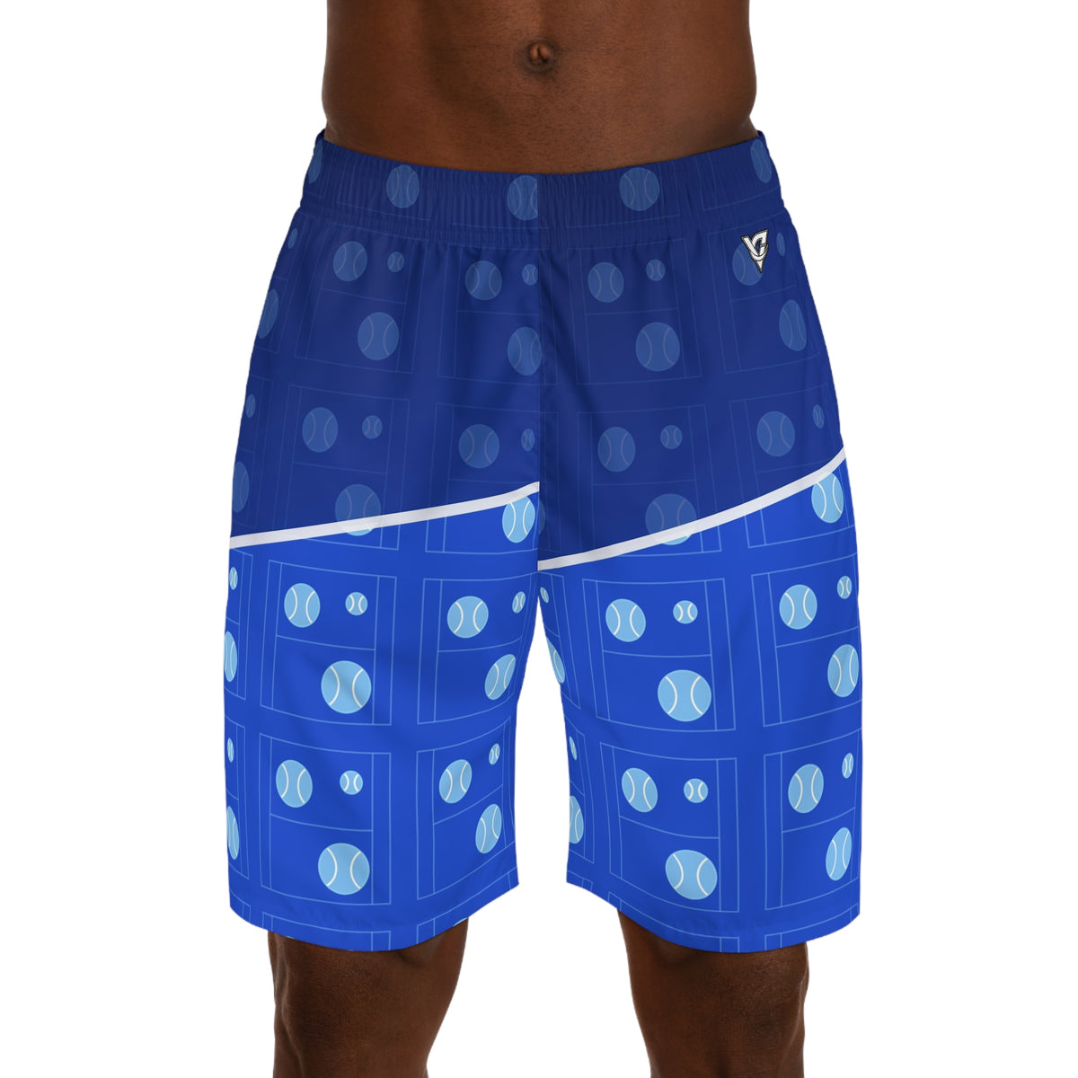 Tennis Royal Ice Baseline Seam Men's Athletic Shorts with Pockets