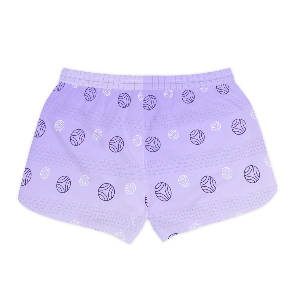 Volleyball Lavender Mist Spike Panel Women's Athletic Shorts with Pockets